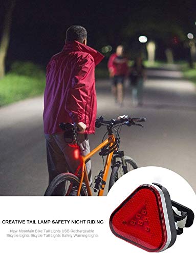 USB Rechargeable Waterproof Bike Tail Light - Ultra Bright Bicycle Safety Brake Rear Light for Road & Mountain Bikes | Easy Installation for Night Cycling & Commuting