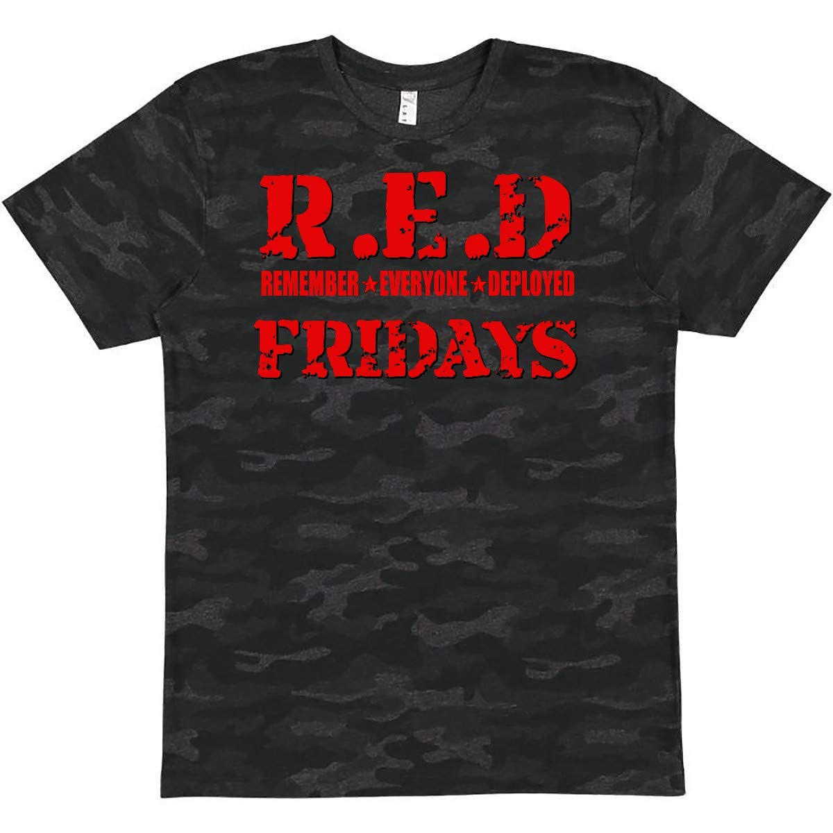Inktastic Red Fridays T-Shirt - Patriotic American Flag Graphic Tee for Men & Women - Casual Wear for Holidays, Veterans Day & Military Support