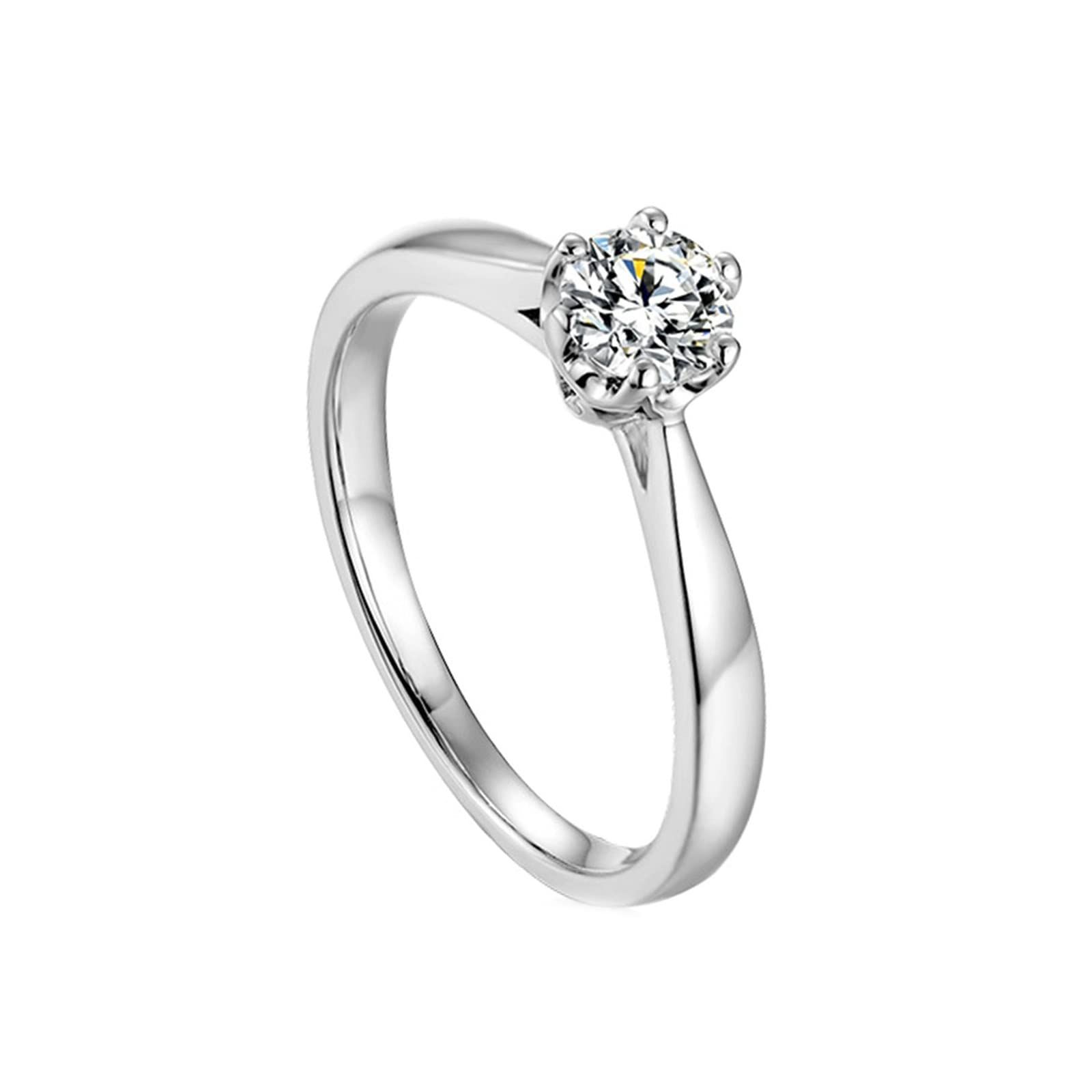 925 Sterling Silver Engagement Rings for Women - Round White Cubic Zirconia Wedding Band, Anniversary Promise Ring - Perfect for Proposals, Bridal Jewelry & Special Occasions