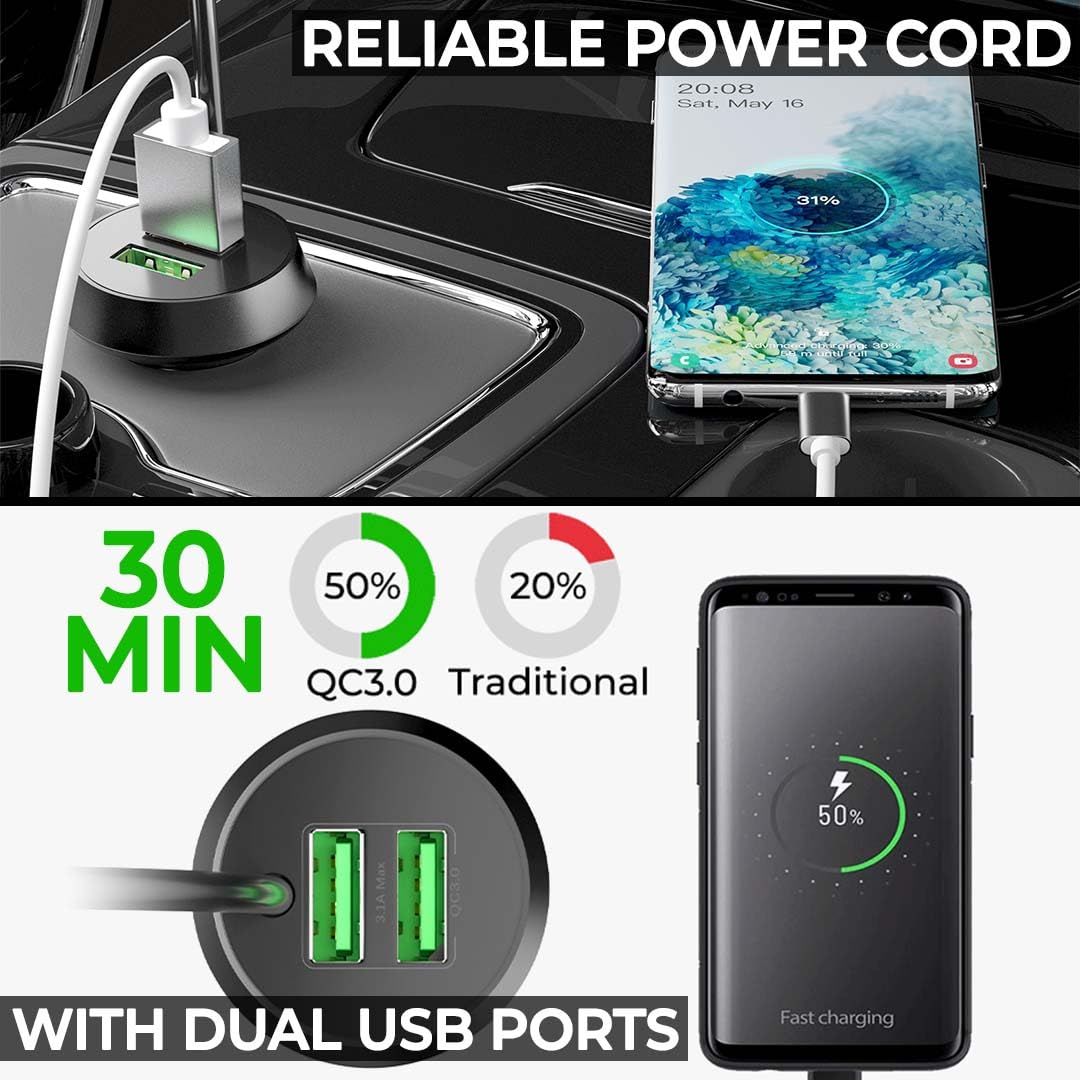 Escort Passport 9500iX Radar Detector with Dual-USB Car Charger & Suction Cup Mount - Long Range Detection, Fewer False Alerts, Voice Warnings (Renewed, Black) - Perfect for Highway Driving & Road Trips