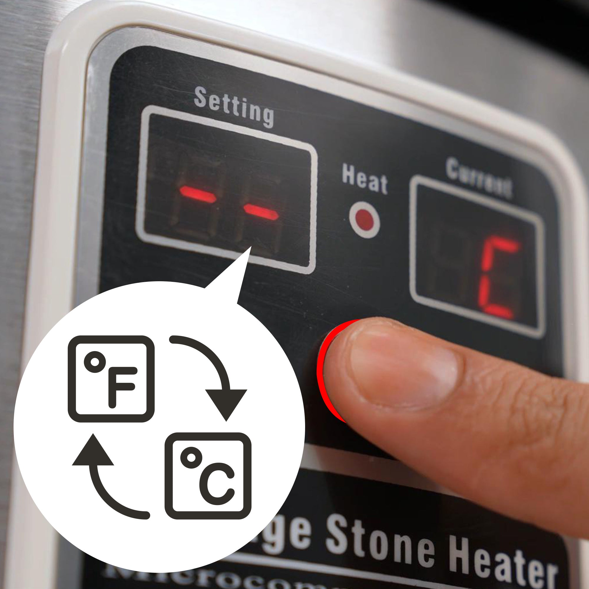 6 Quart LED Digital Hot Stone Warmer with Stainless Steel Heater - Portable Massage Stone Heating Device for Therapists - Perfect for Spa, Home & Professional Massage Therapy Sessions