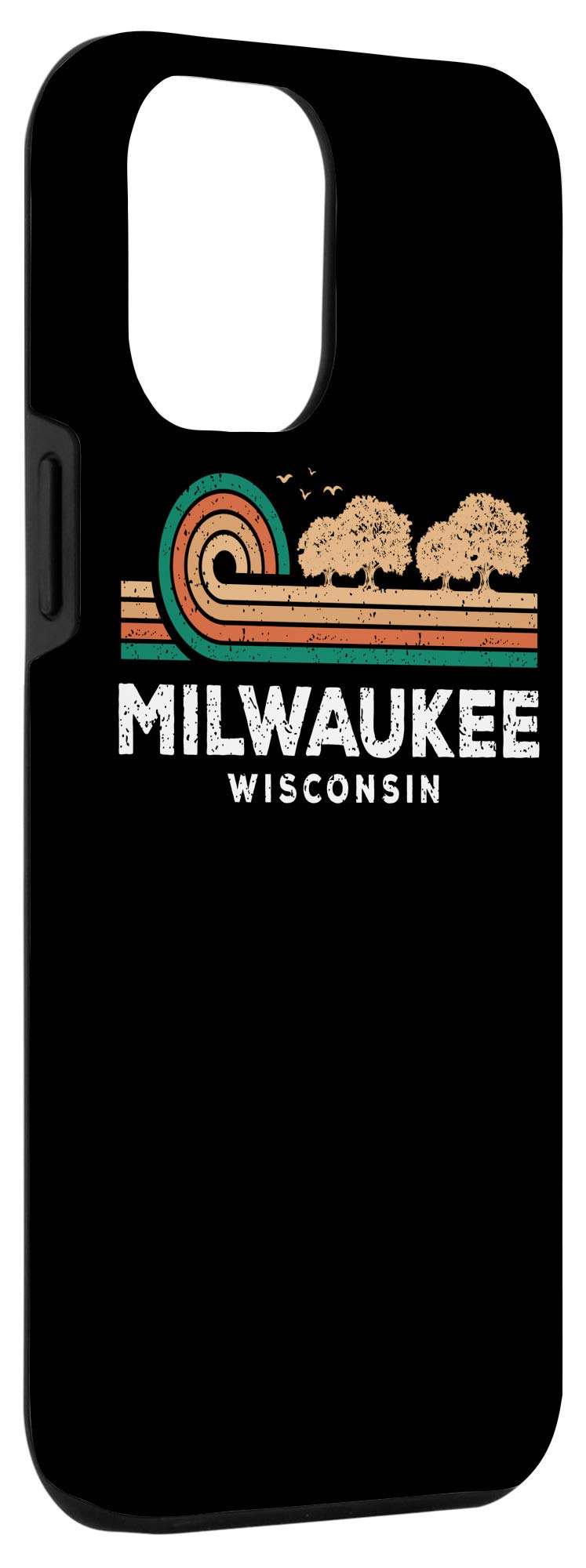 Vintage Milwaukee Sunset Wisconsin Souvenir iPhone 12 Pro Max Case - Durable Protective Phone Cover for Travel, Gifts & Everyday Use