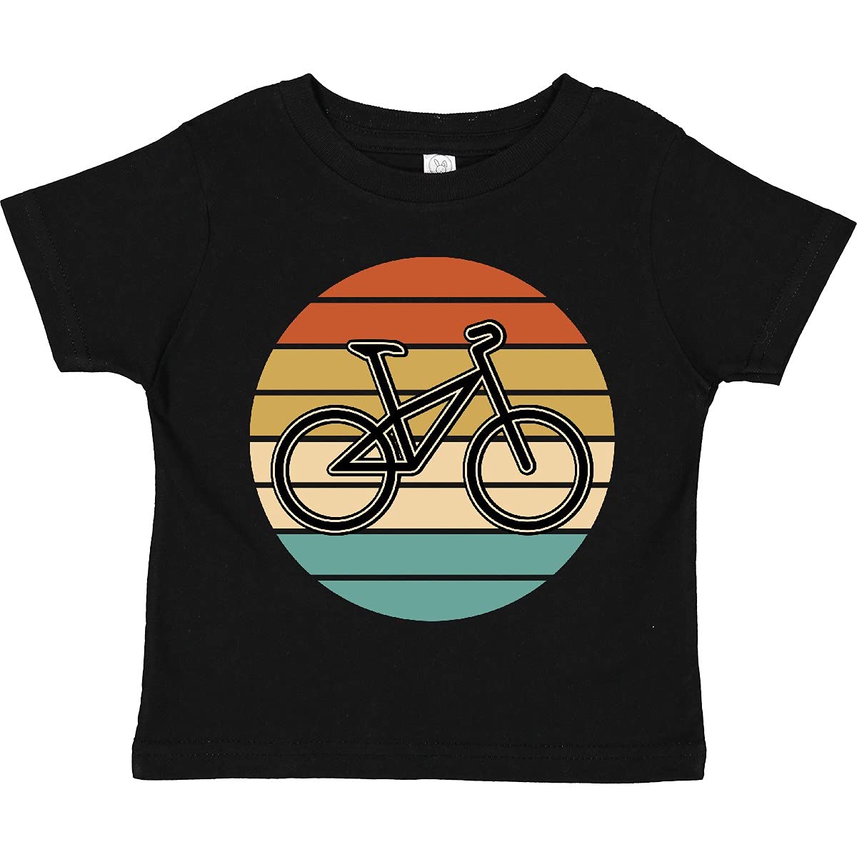 Inktastic Vintage Cyclist Sunset Graphic Toddler T-Shirt - Soft Cotton Tee for Kids Bike Riding & Outdoor Adventures