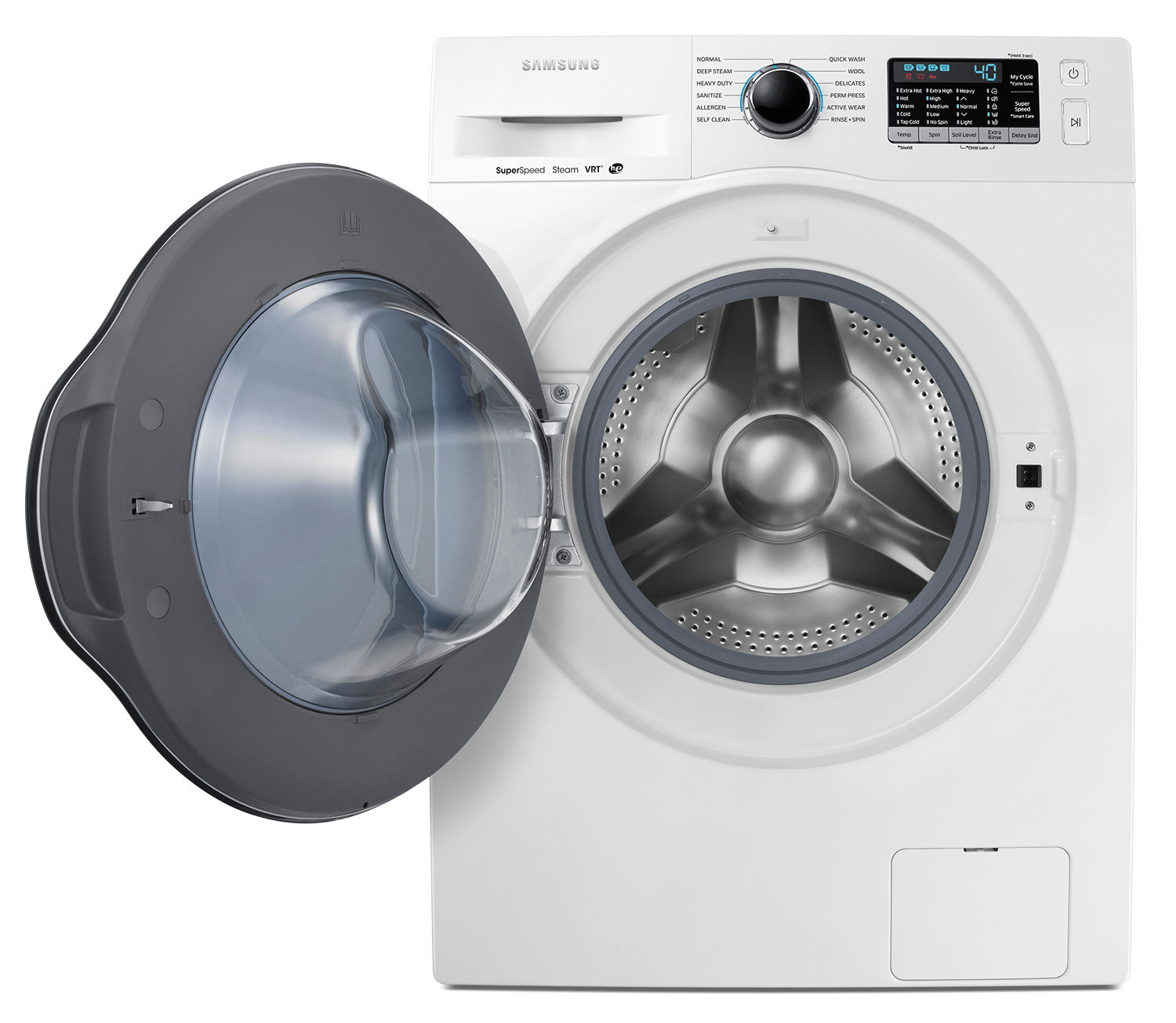 Samsung 2.6 Cu. Ft. White Front Load Washing Machine WW22K6800AW/A2 - Perfect for Small Laundry Rooms & Apartments