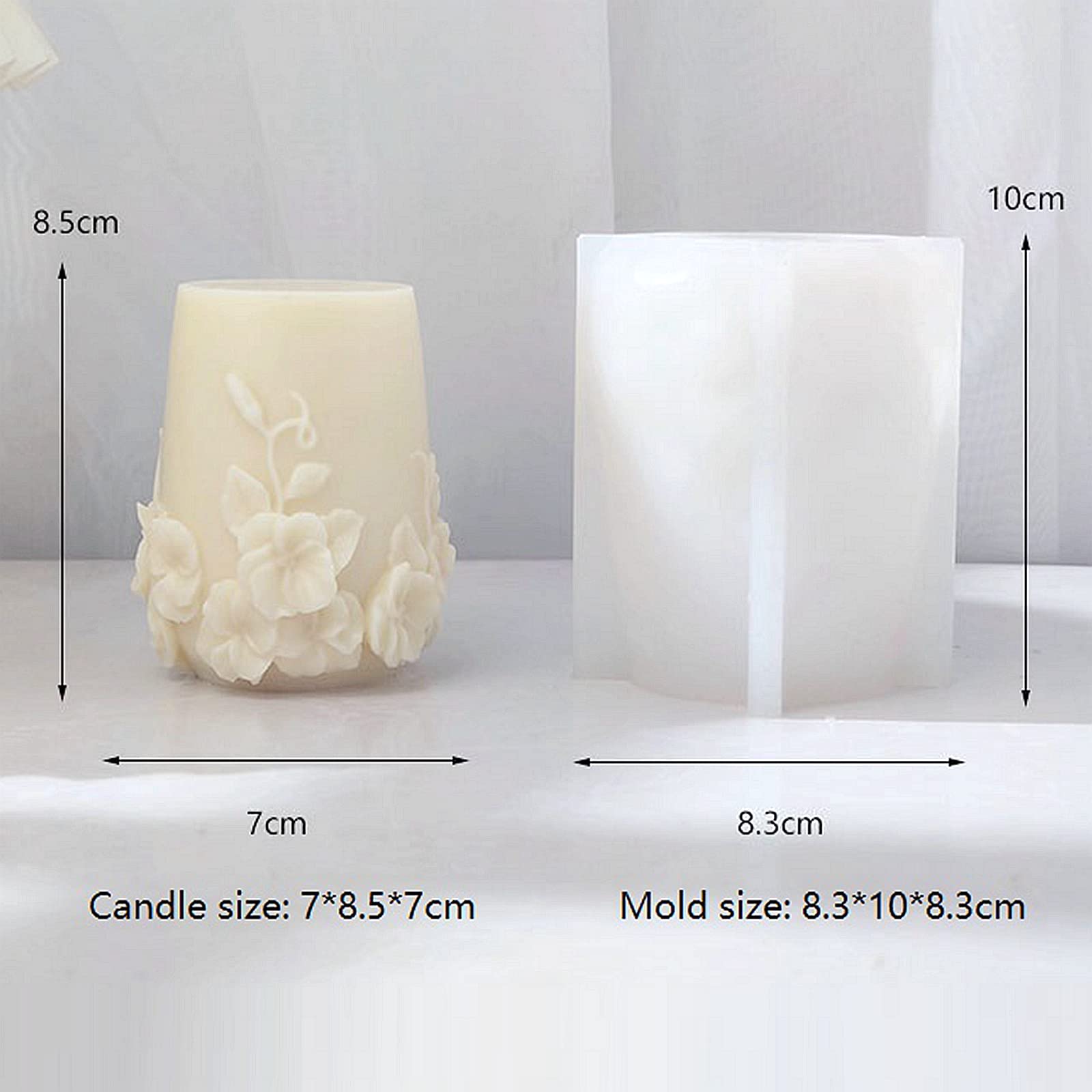 3D Rattan Flower Silicone Candle Molds - DIY Aromatherapy Candle Making, Handmade Soap & Wax Melts - Perfect for Home Decor, Wedding Centerpieces & Spa Relaxation (Set of 3)