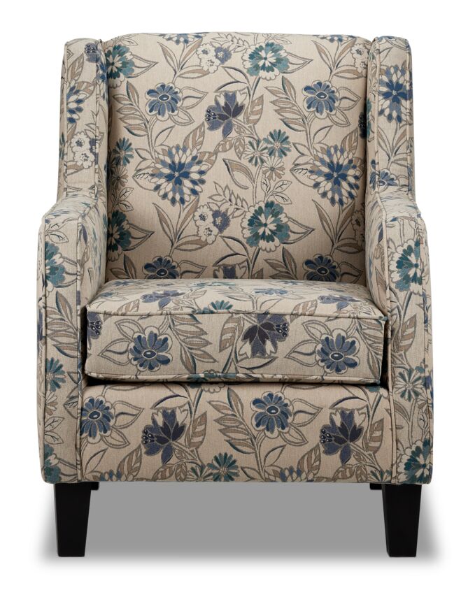 Agnes Accent Chair in Blue - Modern Mid-Century Style Lounge Chair for Living Room, Bedroom or Office Decor