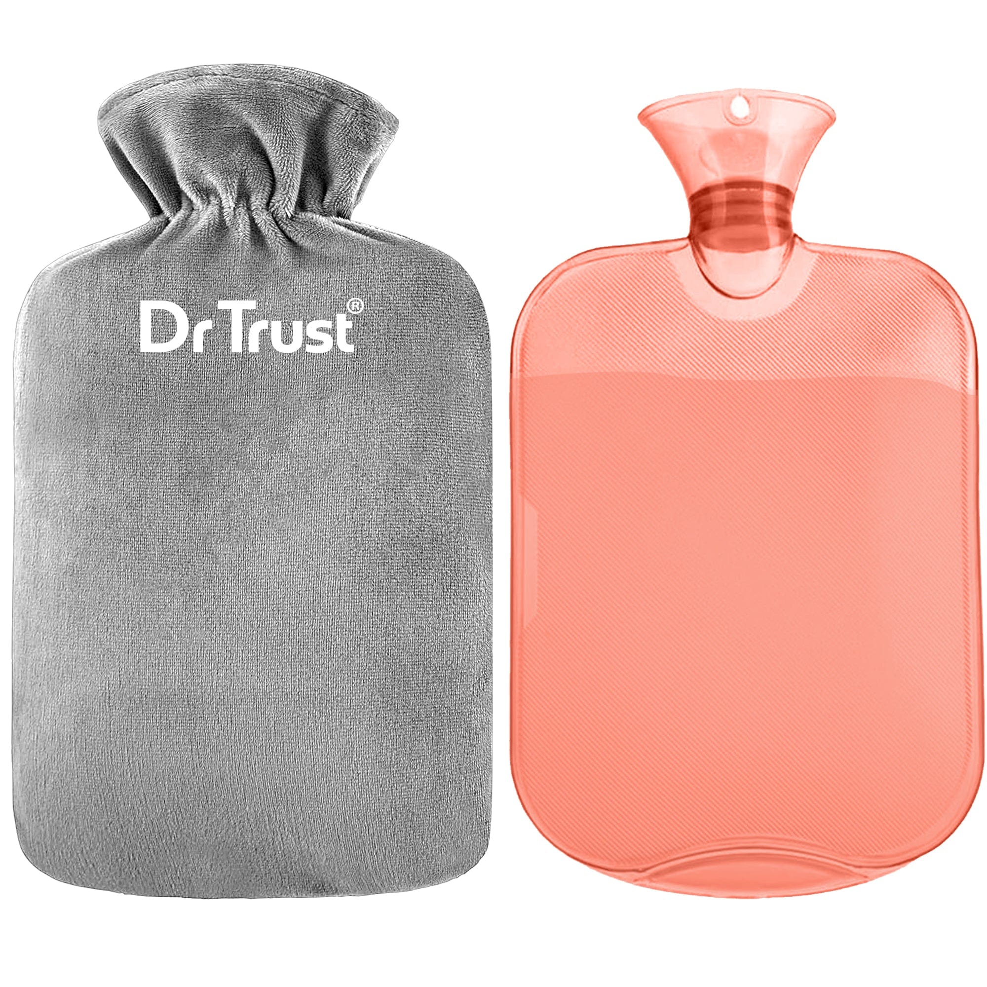 Dr Trust USA Hot Water Bottle Bag for Period Cramps & Pain Relief - Warm Therapy Pouch for Back, Stomach, Neck, Joint Pain - Men & Women Heat Pack for Menstrual Discomfort, Sports Injuries & Muscle Relaxation - Perfect for Home, Office & Travel Use (1 Pack)