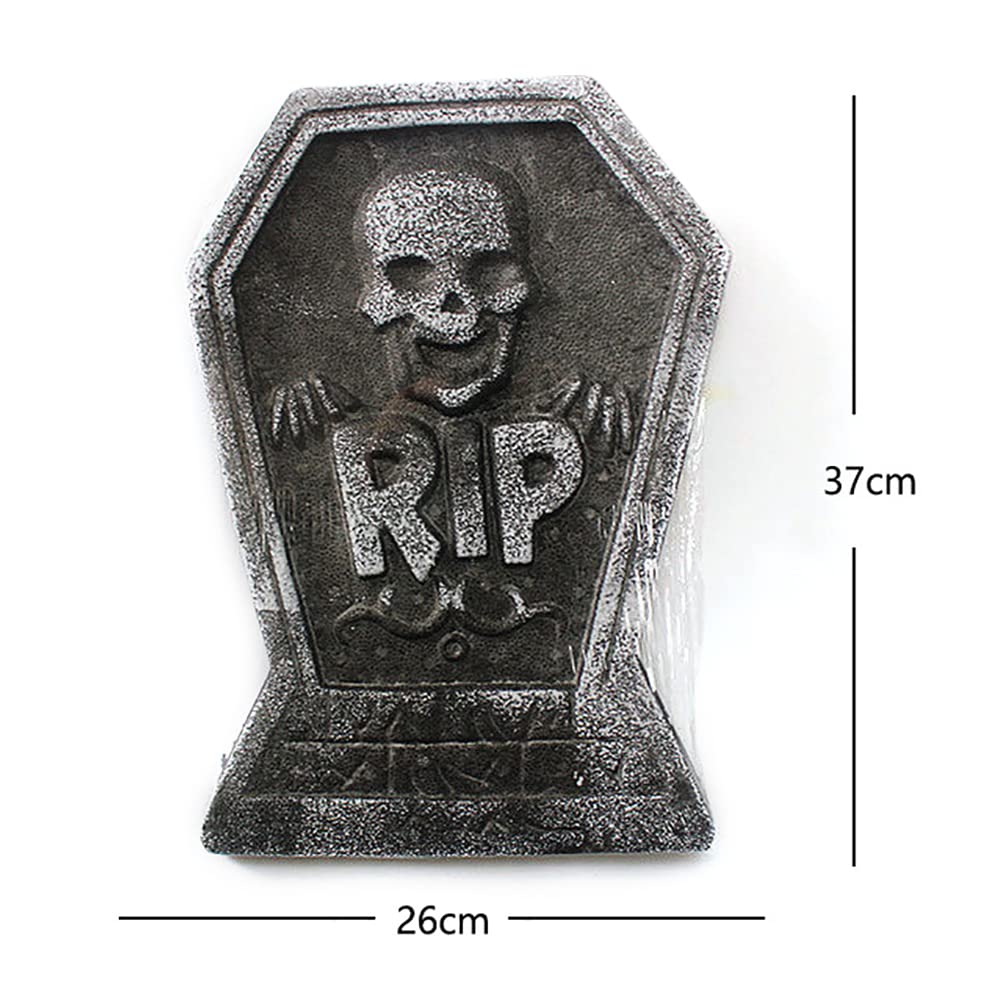 Lightweight Foam Tombstone Halloween Decorations - Spooky Graveyard RIP Tombstones for Outdoor Halloween Party & Yard Décor | Perfect for Haunted House, Trick-or-Treat Displays & Halloween Scenes