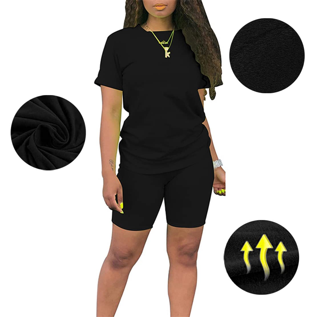 Women's 2-Piece Outfits Summer Short Sets - Lounge Sets & Tracksuit Sweatsuits for Casual Wear, Vacation & Home Relaxation