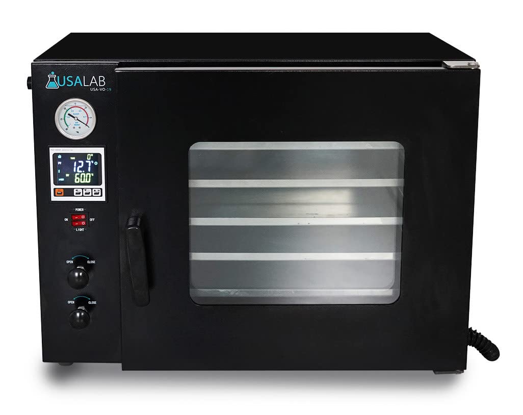 1.9 CuFt Vacuum Drying Oven with 5 Shelves (10 Slots) - 200°C 110V 4-Sided Heating for Lab, Industrial & Scientific Use - USA Lab Equipment for Drying, Curing & Sterilizing
