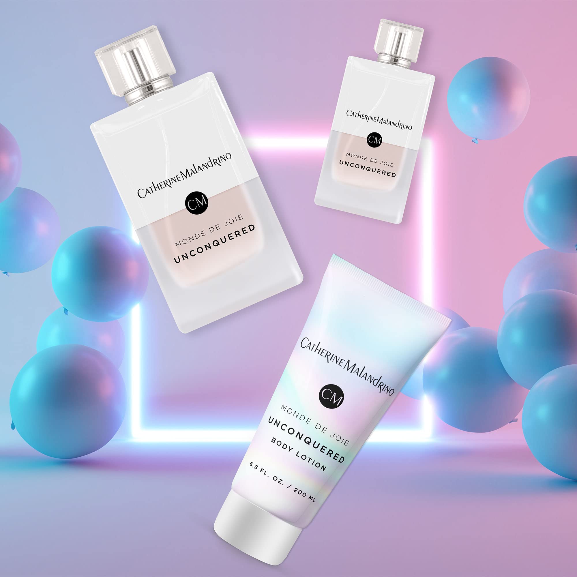 Catherine Malandrino Unconquered Eau de Parfum Gift Set for Women - 3 Piece Luxury Perfume Collection with Floral & Woody Notes | Perfect for Gifts, Date Nights & Special Occasions