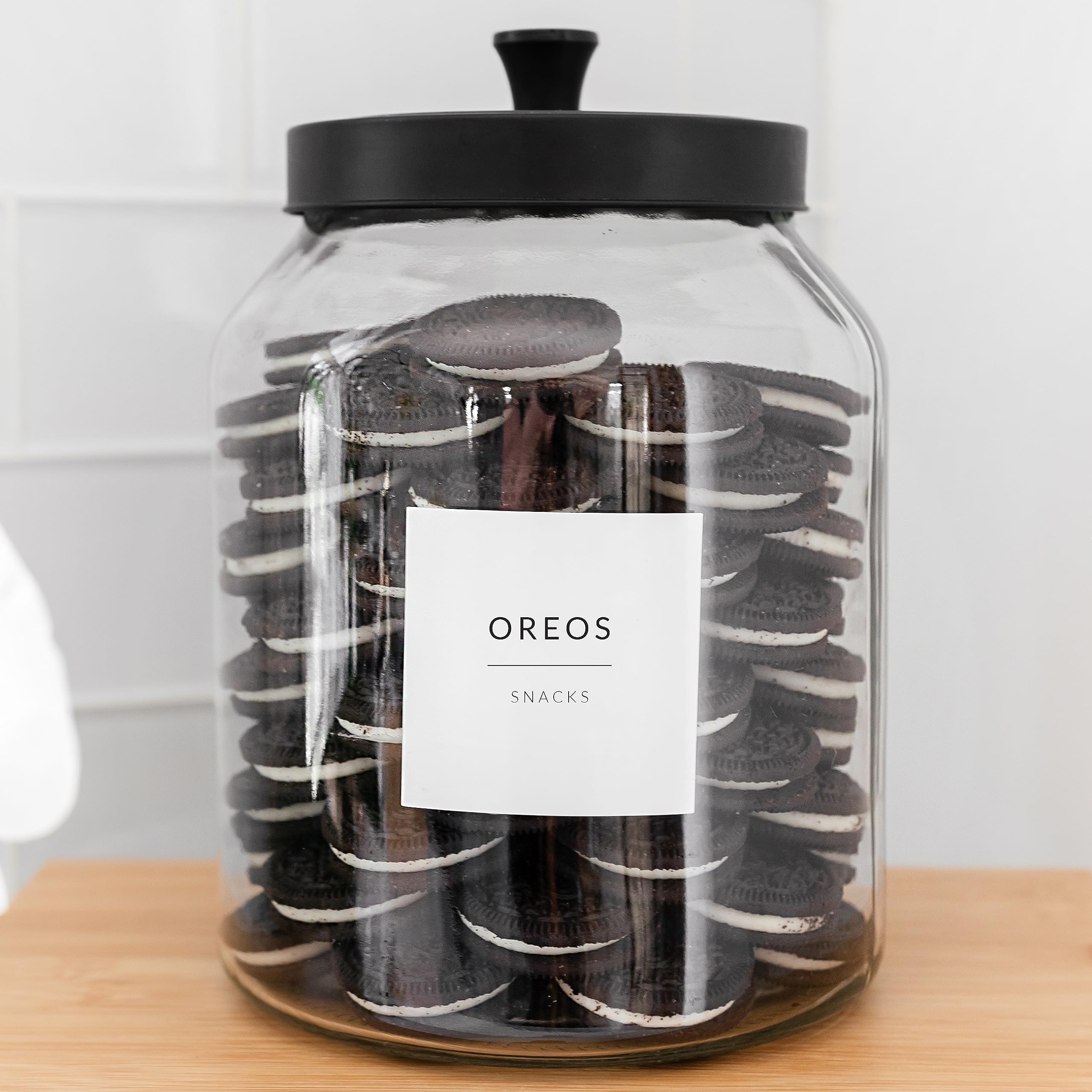 SAVVY & SORTED Minimalist Pantry Labels - 180 Waterproof Vinyl Stickers for Food Containers & Kitchen Organization | Perfect for Pantry, Spice Jars, Storage Bins & Home Decluttering