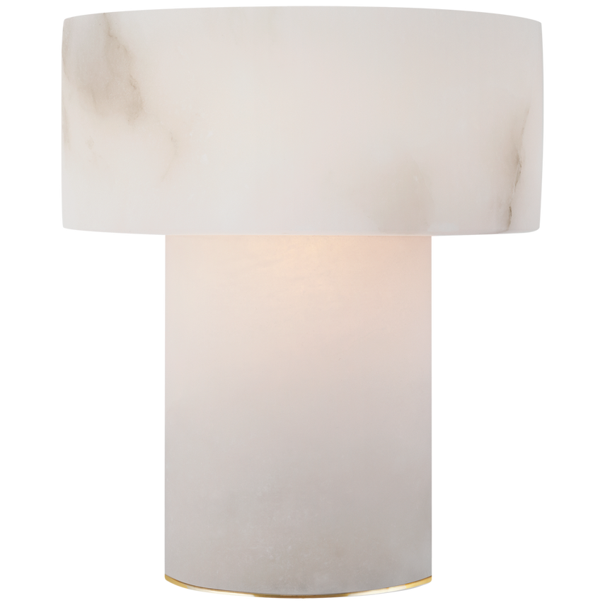 Rechargeable Alabaster Table Lamp - USB Powered Night Light for Bedroom, Living Room, or Office Decor