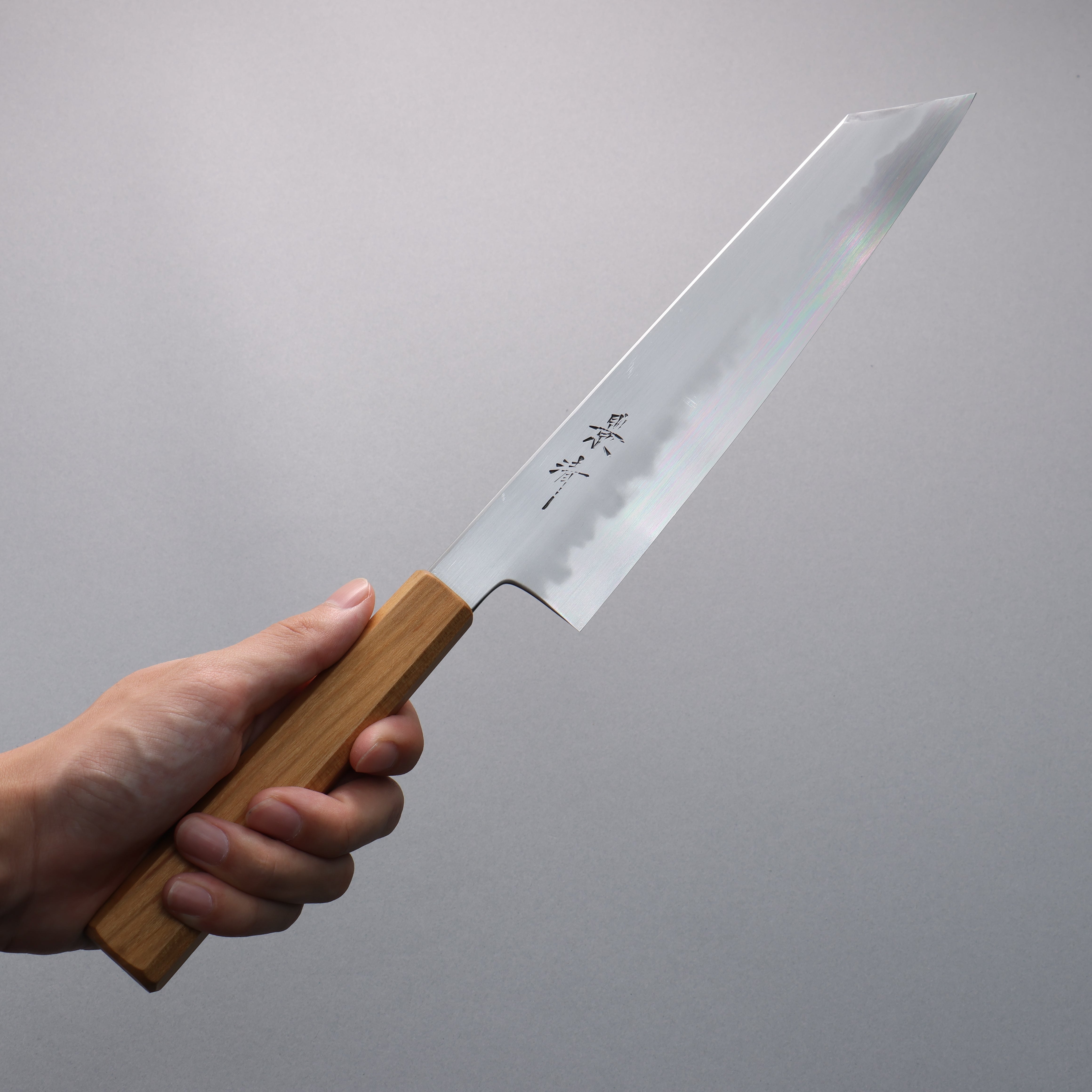Premium Kagekiyo White Steel No.2 Kiritsuke Gyuto 240mm Japanese Chef Knife - Cherry Wood Handle with Protective Sheath - Perfect for Sushi, Sashimi & Precision Vegetable Cutting