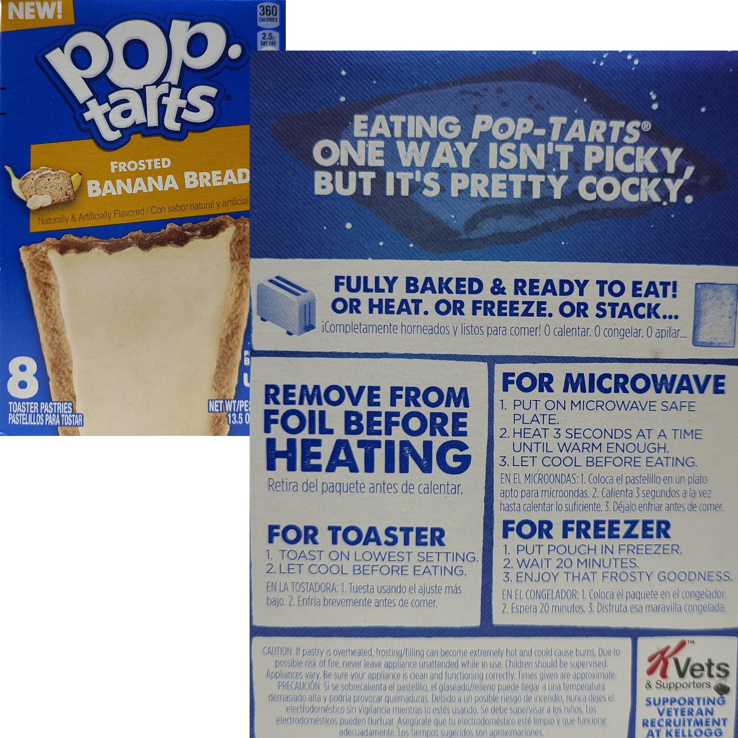 Frosted Toaster Pastries Variety Pack - Snickerdoodle Cookie & Banana Bread Flavors - Breakfast, Dessert & Snack Bundle with Free Cleaning Cloth - Perfect for School Lunches, Office Snacks & Quick Breakfasts