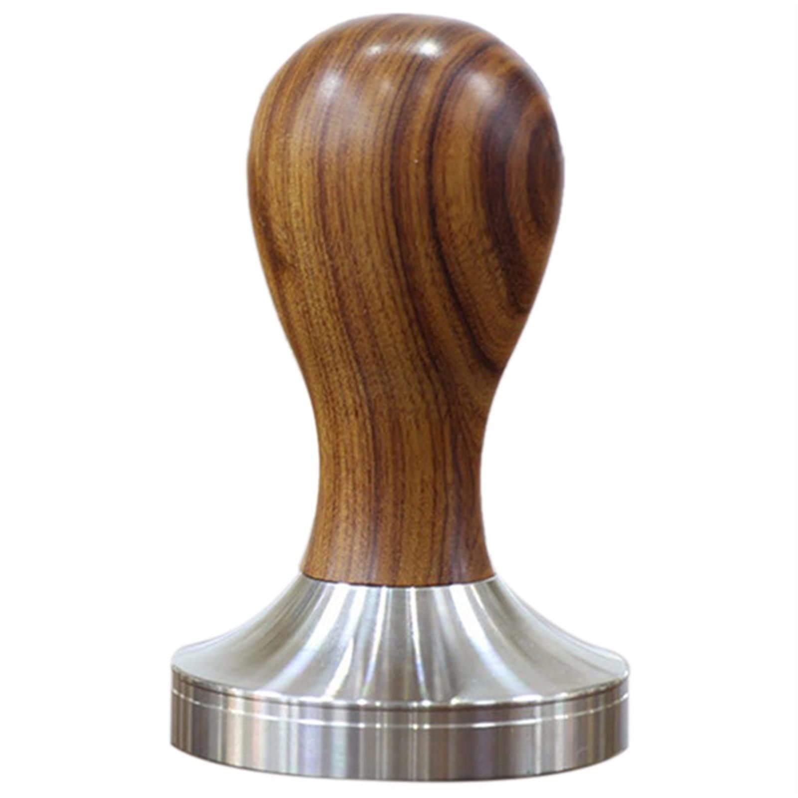 Premium 58.35mm Espresso Tamper with Wooden Handle - Barista-Grade Coffee Powder Press for Home & Professional Use - Perfect for Espresso Machines, Cafes & Coffee Shops (Brown)