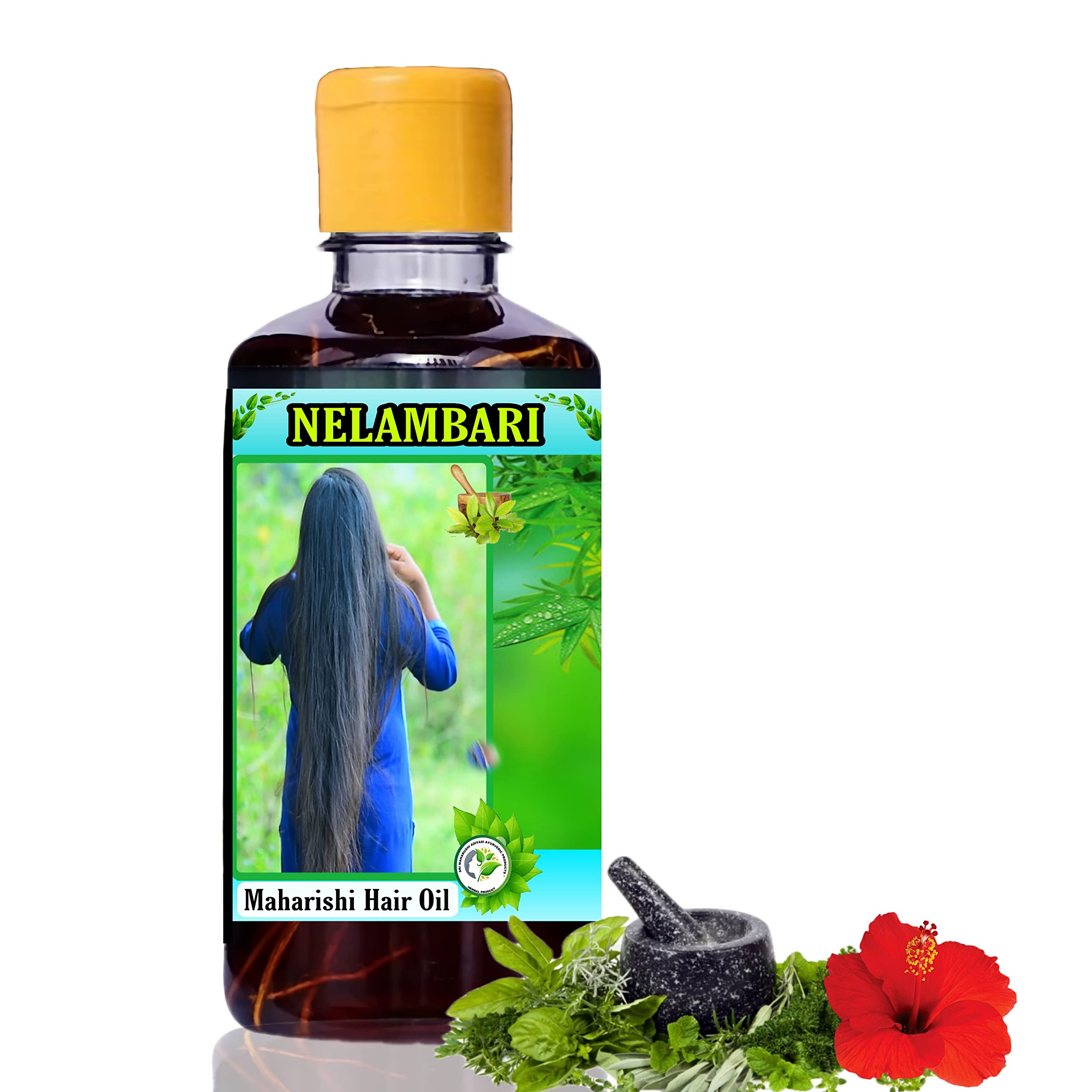 **Neelambari Adivasi Ayurvedic Hair Oil for Hair Growth & Fall Control - 100ml | Herbal Treatment for Men & Women | Promotes Thicker, Stronger Hair | Perfect for Daily Scalp Massage & Hair Care Routine**