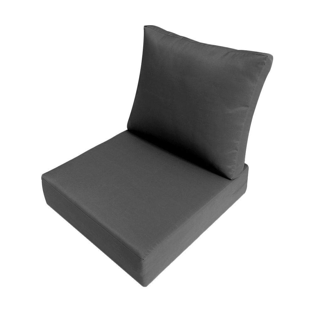 Prolinemax Outdoor Knife Edge Deep Seat Backrest Pillow Cover - Medium Size AD003 | Slipcover Only | Perfect for Patio Furniture, Deck Chairs & Outdoor Lounging