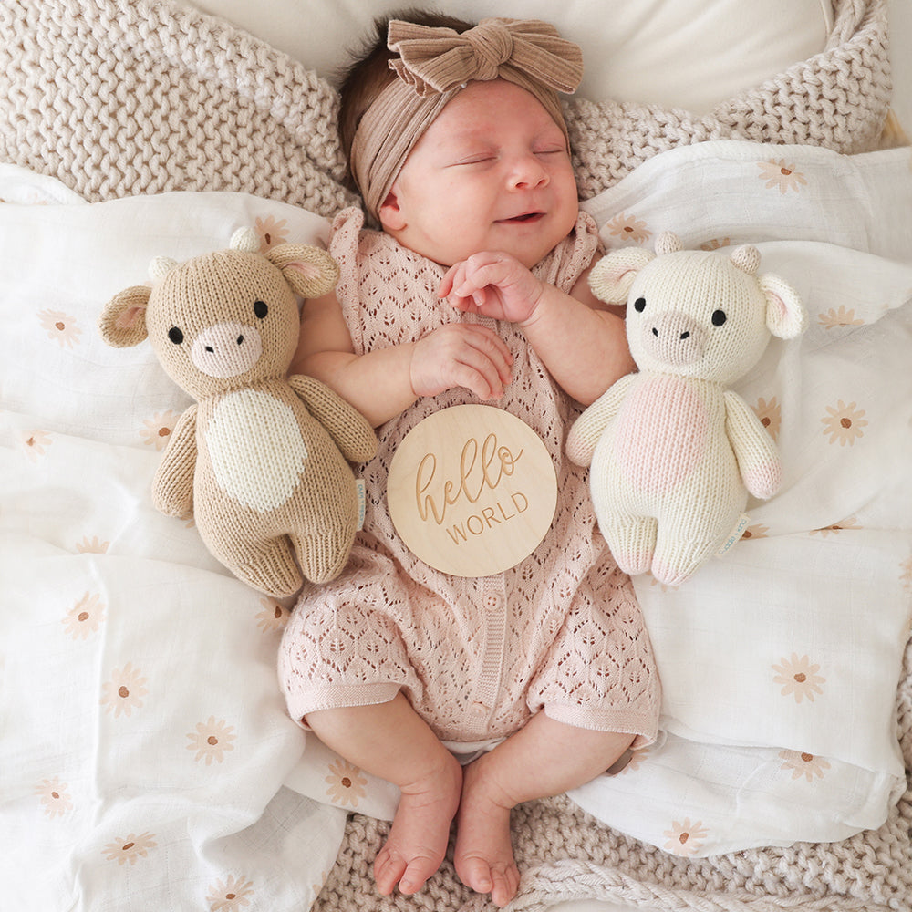 Soft Plush Baby Cow Stuffed Animal - Adorable Cuddle Toy for Kids, Nursery Decor & Gift Idea - Perfect for Bedtime, Playtime & Comfort