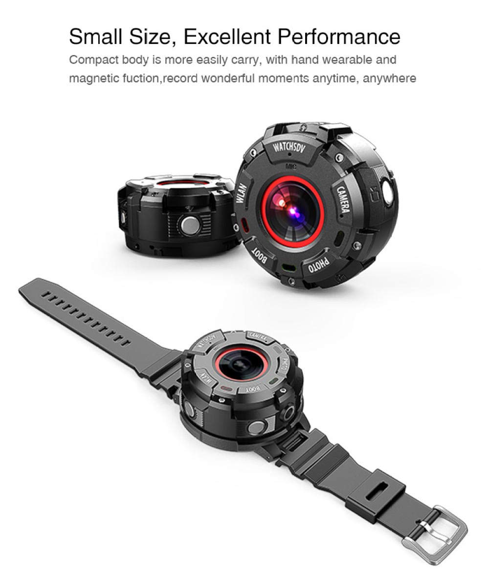 4K Waterproof Action Camera with Anti-Shake & WiFi - Round Screen Sports Camera for Diving, Skiing, Cycling | Shockproof & App Control for Adventure Recording
