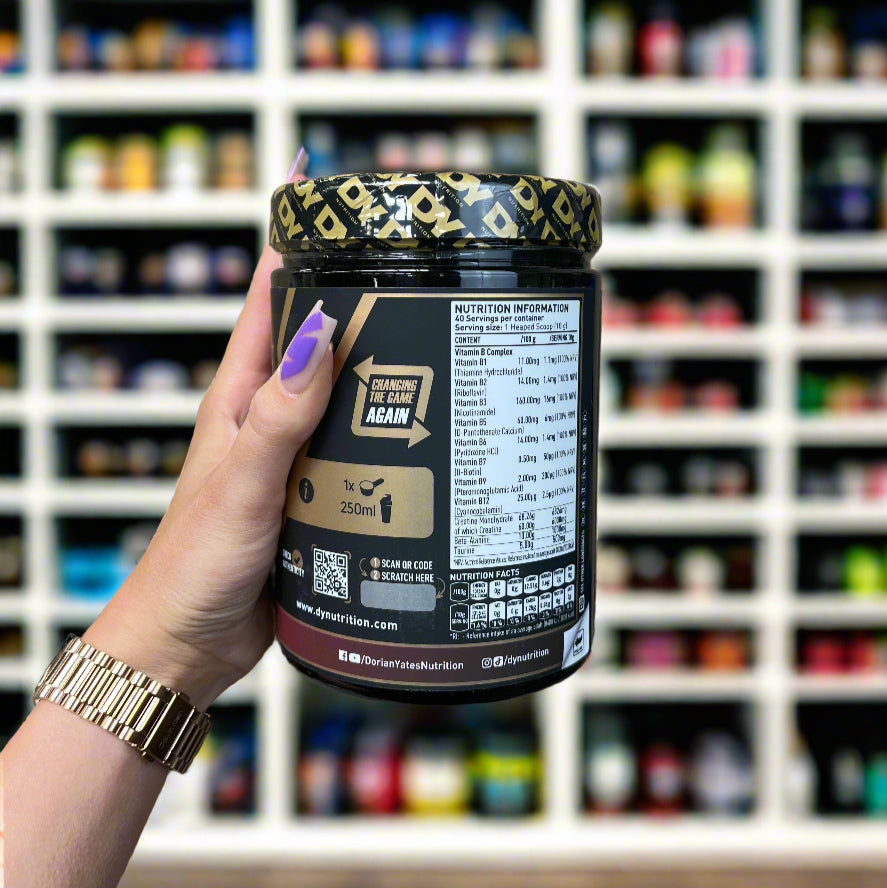 Dorian Yates DY Nutrition Creatine Monohydrate Powder 316g - Pure Muscle Building Supplement for Athletes & Bodybuilders - Pre & Post Workout Recovery