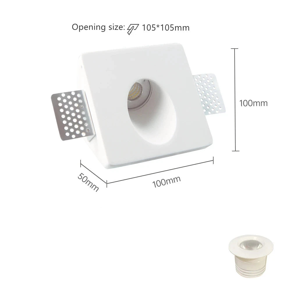 Modern Recessed LED Wall Light - Dimmable Waterproof Indoor/Outdoor Lighting for Living Room, Bedroom, Hallway & Patio