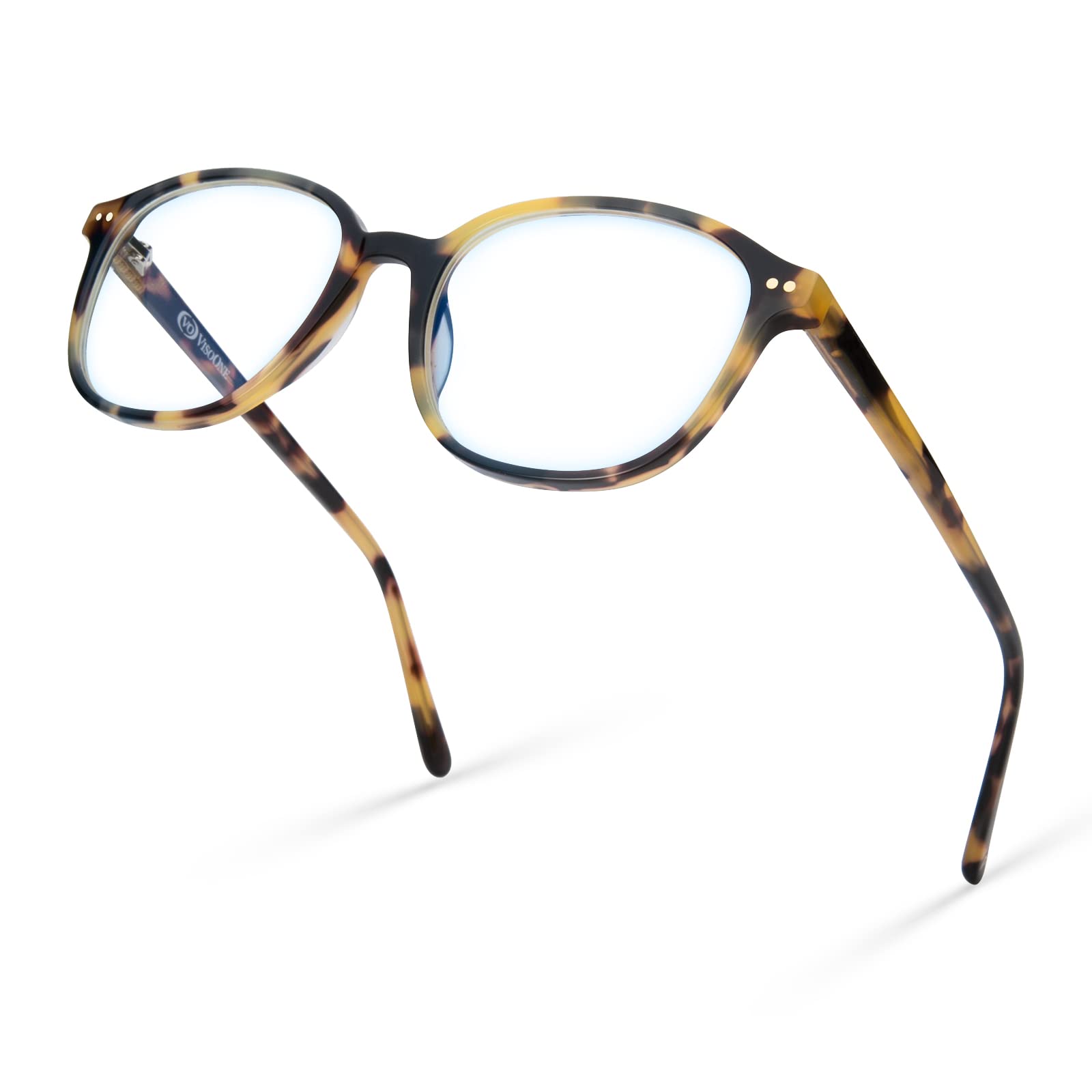 VISOONE Blue Light Blocking Glasses for Women & Men - Anti Glare Computer Gaming Glasses with Square Frame - Reduce Eye Strain for Work, Gaming & Screen Time