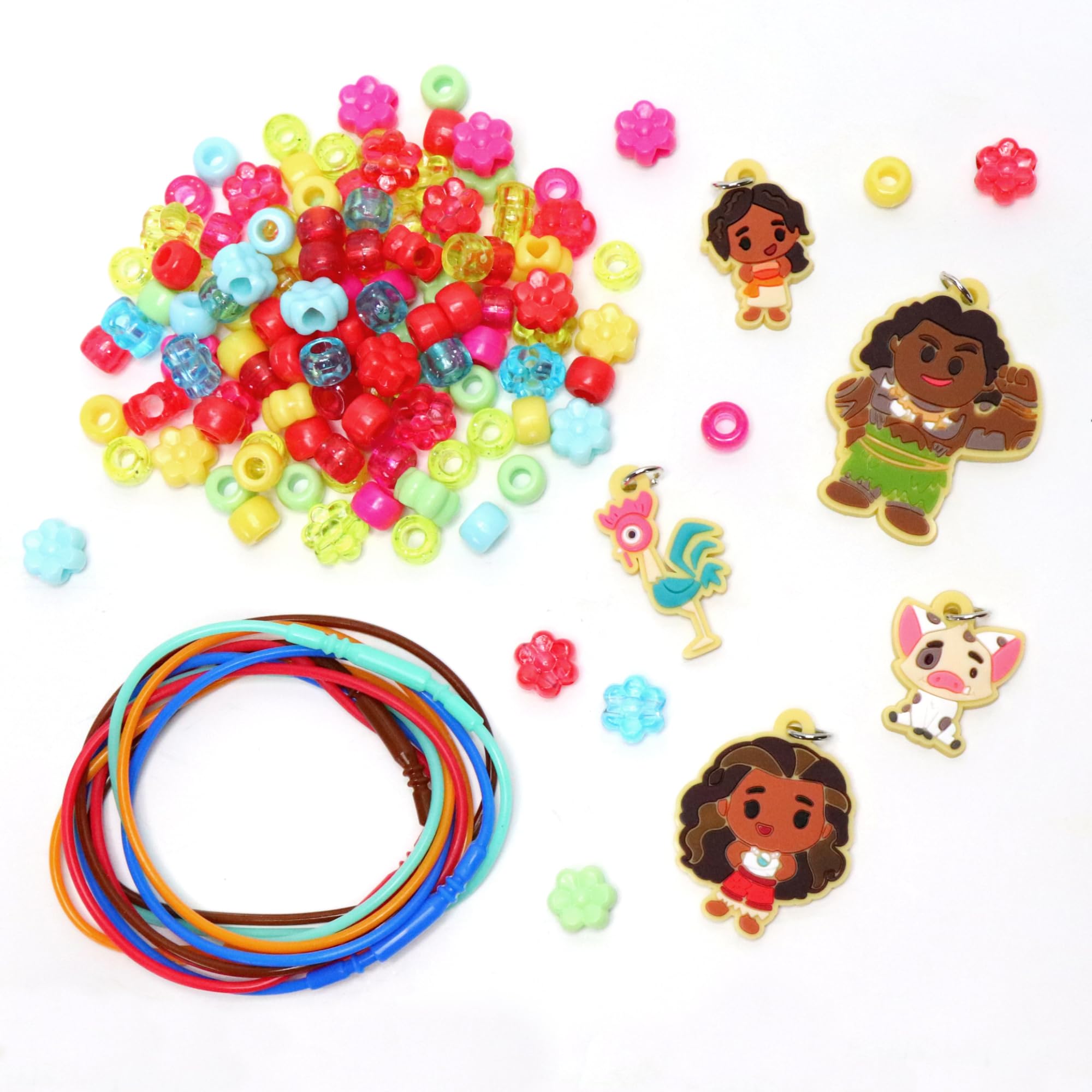 Disney Moana Necklace Activity Set for Kids - Hawaiian Themed Jewelry Making Kit, Perfect for Birthday Parties, Arts & Crafts, and Role Play Dress Up
