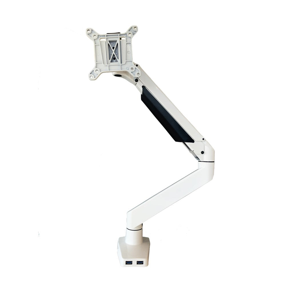 Adjustable Single Monitor Arm with USB Port - Ergonomic Desk Mount for Home Office, Gaming & Workspace Setup