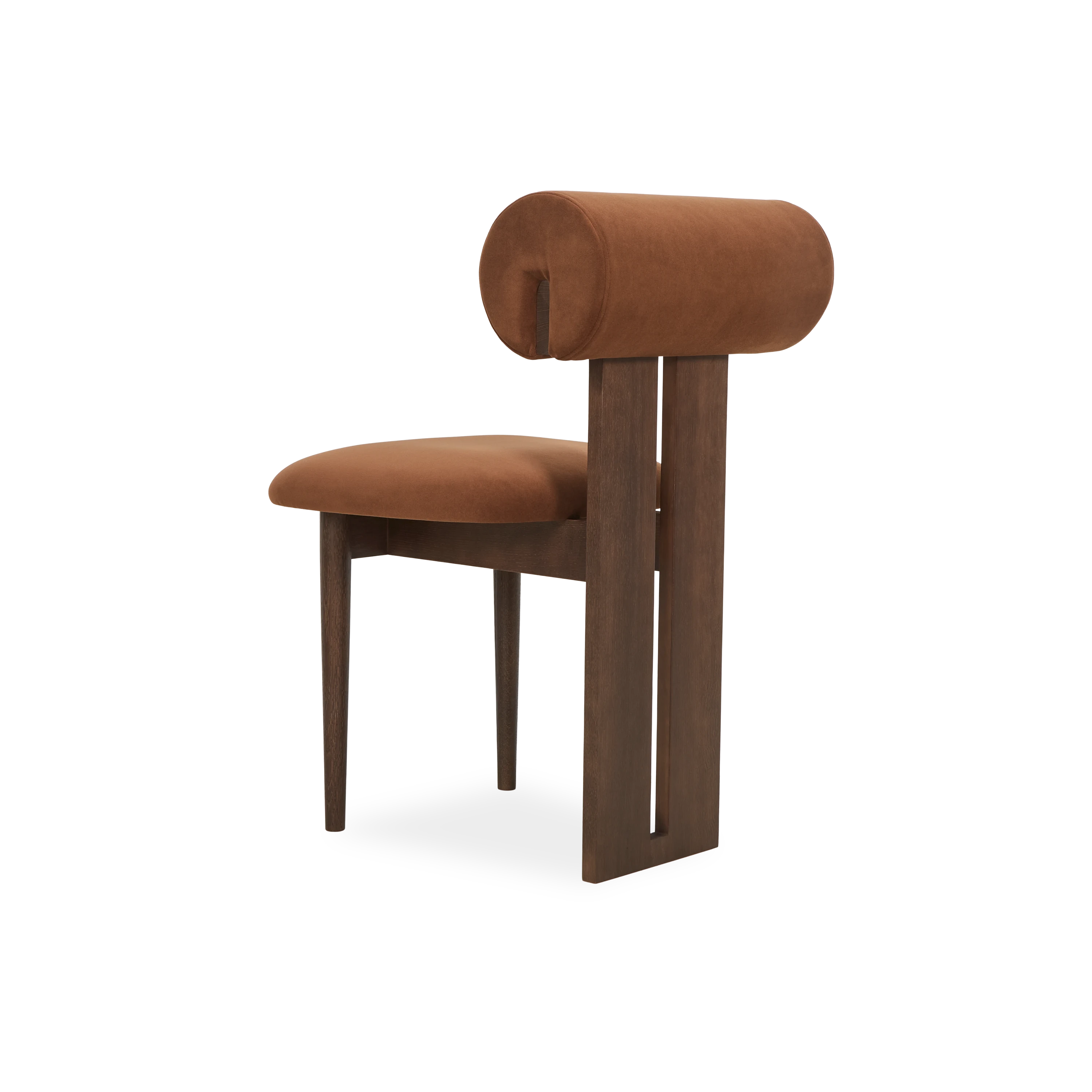 Modern Hippo Dining Chair - Sturdy Wooden Seat with Upholstered Cushion - Perfect for Kitchen, Dining Room, Restaurant & Cafe Use
