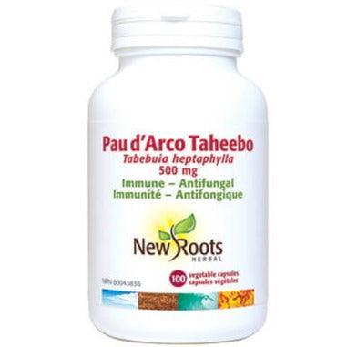 New Roots Pau D'Arco Taheebo 500mg 100 Veggie Caps - Immune Support Supplement for Daily Wellness & Detox
