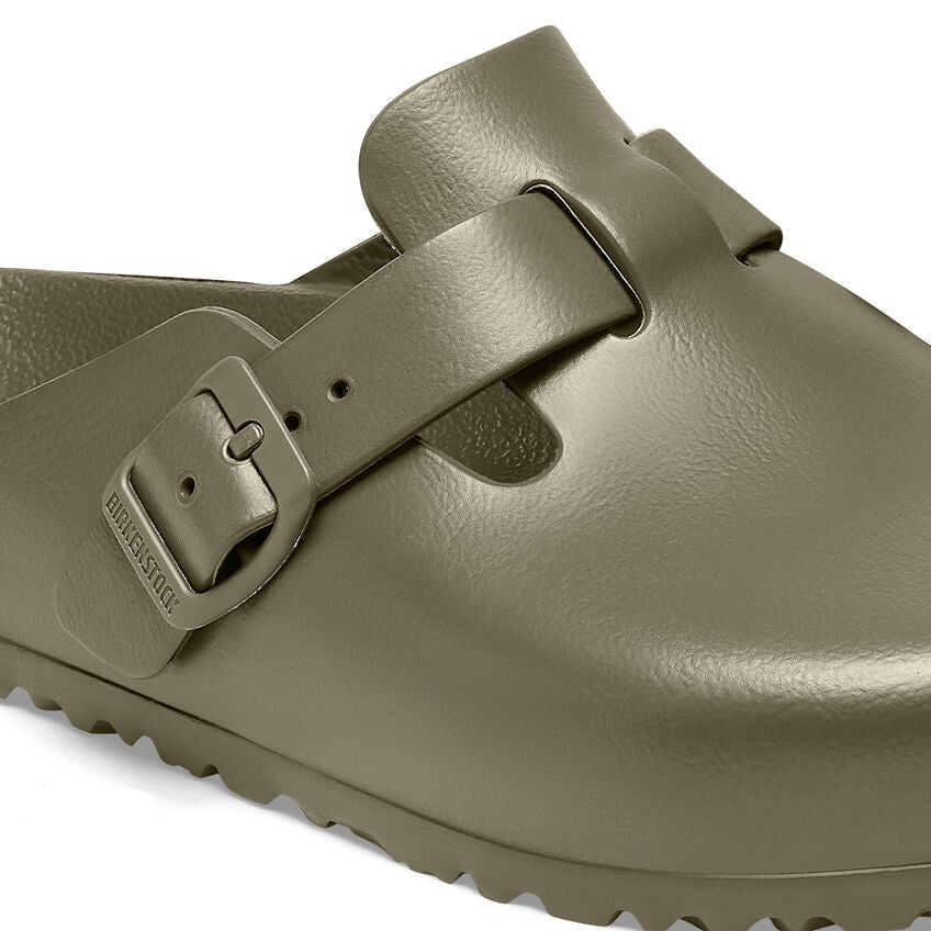 Birkenstock Boston Essentials EVA Clogs for Men & Women | Comfortable Slip-On Shoes in Faded Khaki | Perfect for Home, Office & Outdoor Wear