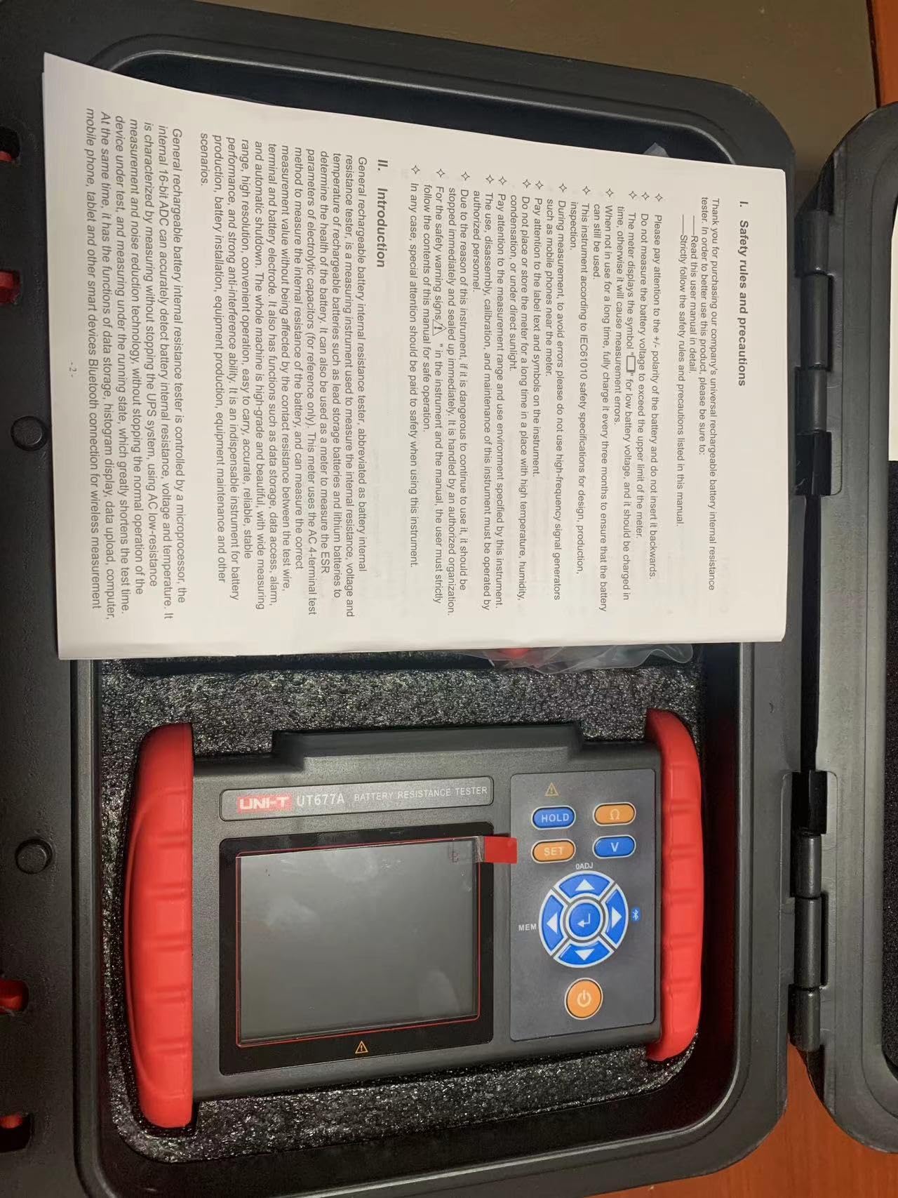 UNI-T UT677A Battery Internal Resistance Tester - True 4-Wire AC Resistance Meter for Lead-Acid & Lithium Batteries with Voltage and Temperature Measurement - Perfect for Automotive, Solar Power & Industrial Battery Maintenance