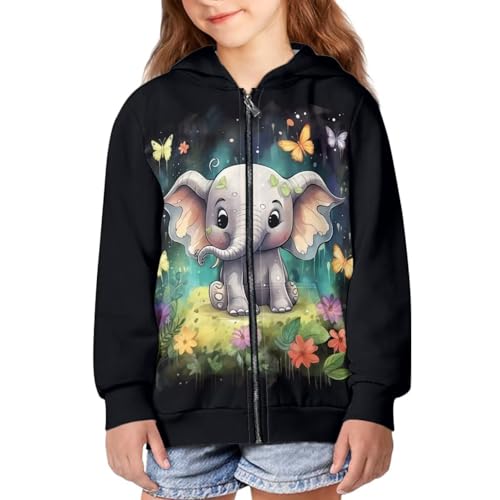 Elephant Butterfly Print
