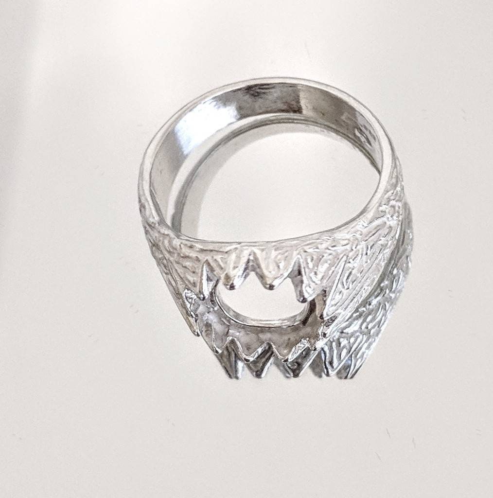 Solid Sterling Silver or 14kt Gold 10x8mm to 18x13mm Oval Cabochon Blank Men's Ring Setting - Size 9 & 11 (163034/143034) - Perfect for Jewelry Making, Custom Rings & Gift Ideas