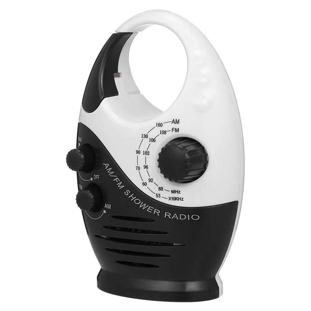 KVSERT AM/FM Shower Radio with Bluetooth Speaker - Waterproof Bathroom Radio for Music, News & Weather - Perfect for Shower, Bath, Pool & Outdoor Use