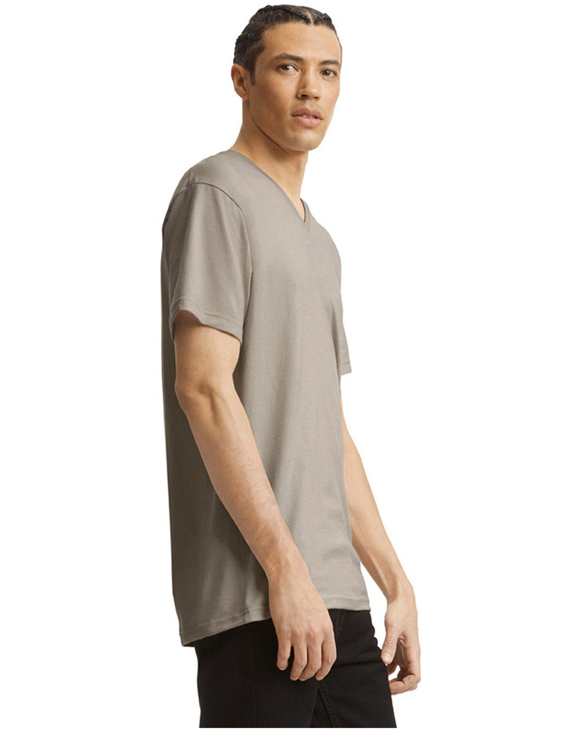 American Apparel 2006CVC Unisex V-Neck T-Shirt - Soft Cotton Blend Tee for Men & Women | Perfect for Casual Wear, Layering, and Everyday Outfits