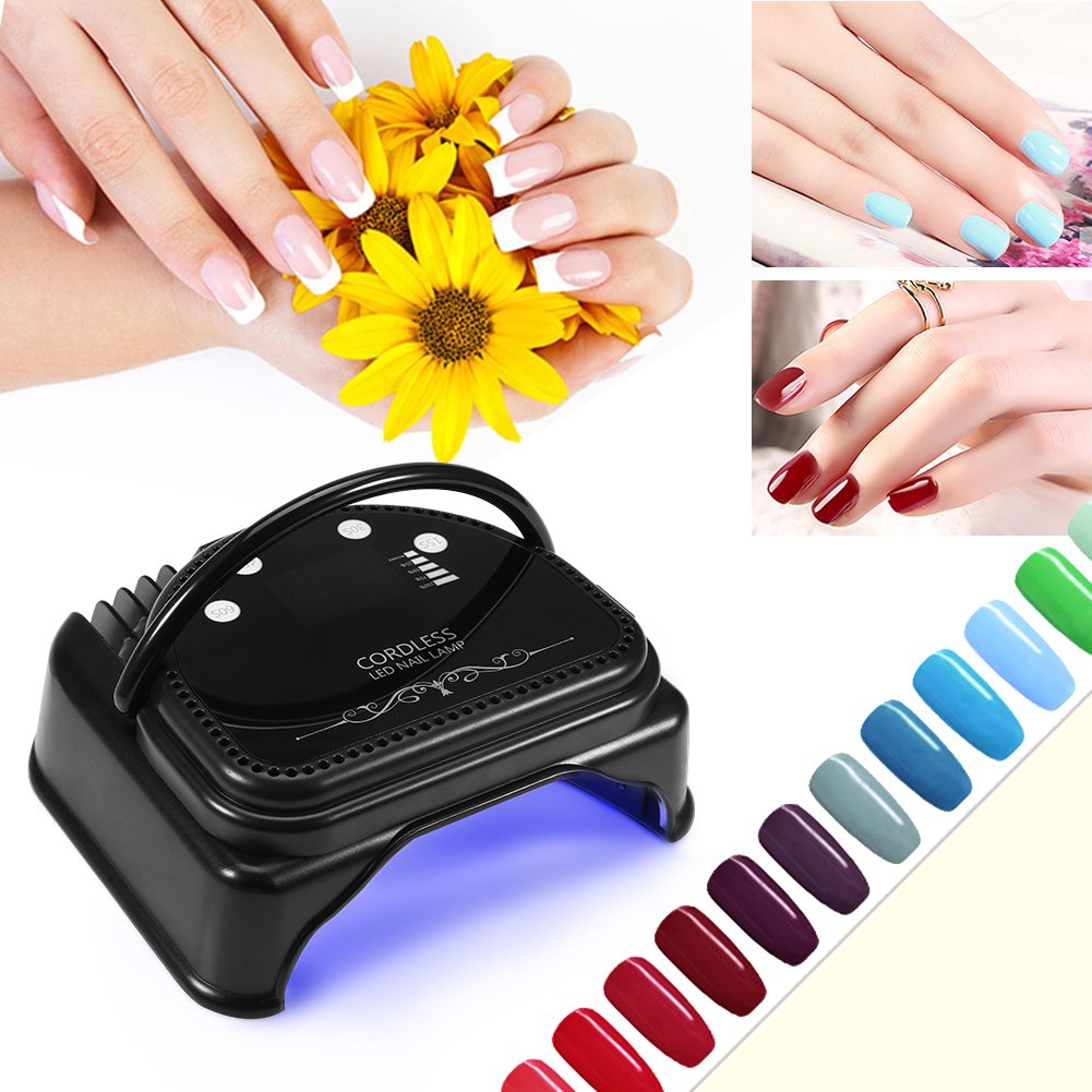 UV LED Nail Dryer Lamp with Smart Sensor - Portable LCD Display, Auto Time Setting for Curing Gel Polish & Nail Art - Perfect for Home & Salon Manicures | Fast Drying for UV Gel, Builder Gel & Nail Designs