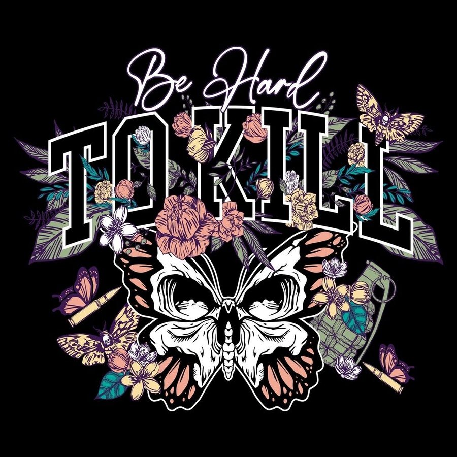 Women's Hard To Kill Boyfriend Fit T-Shirt - Black | Comfortable Oversized Tee for Casual Wear, Gym & Lounge