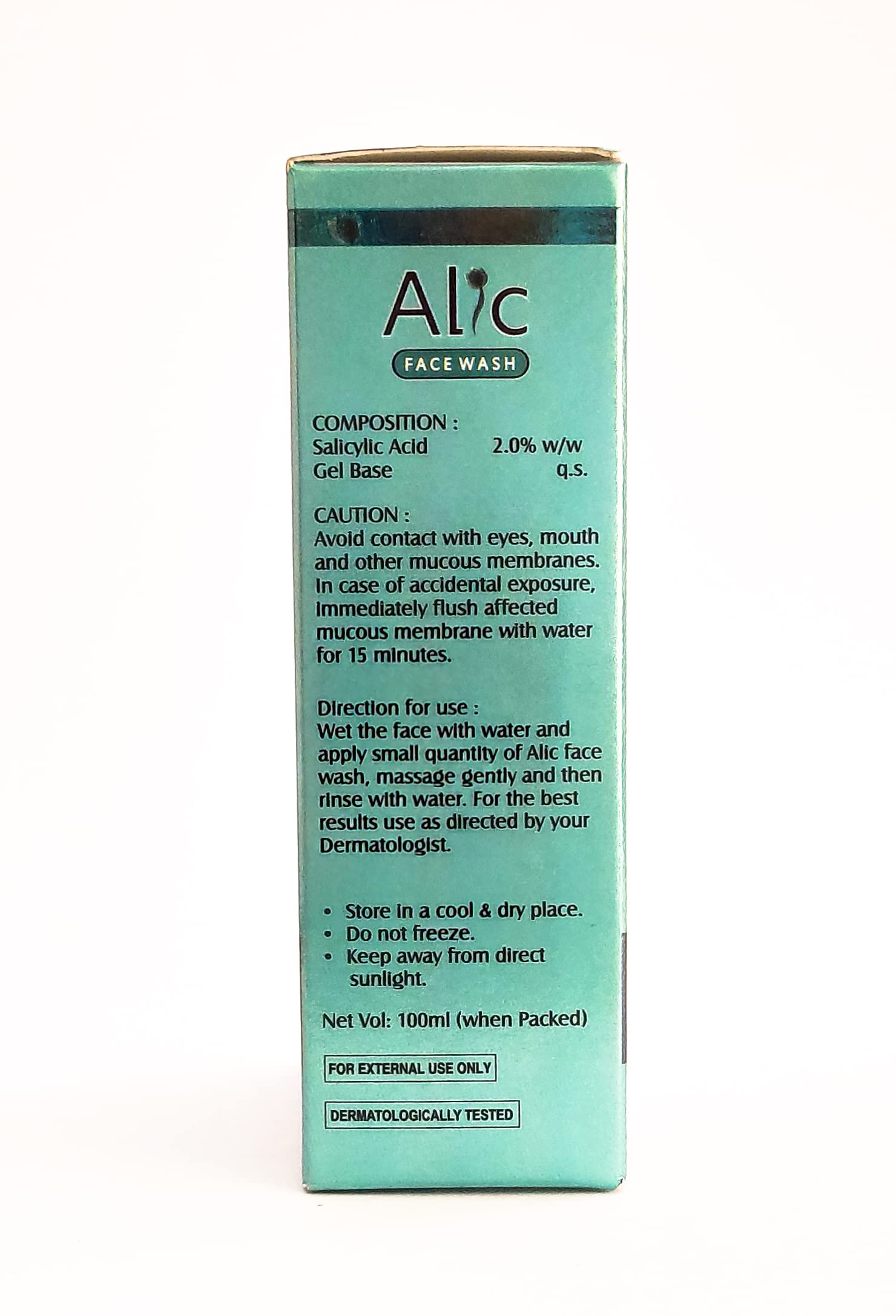 ALIC 2% Salicylic Acid Face Wash Gel for Acne & Oily Skin - Deep Cleansing & Exfoliating Facial Cleanser for Daily Skincare Routine