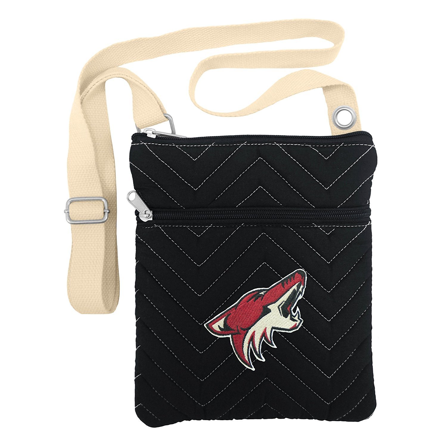 NHL Chev-Stitch Cross Body Bag for Women - Stylish Shoulder Purse with Adjustable Strap, Perfect for Sports Games, Travel & Everyday Use