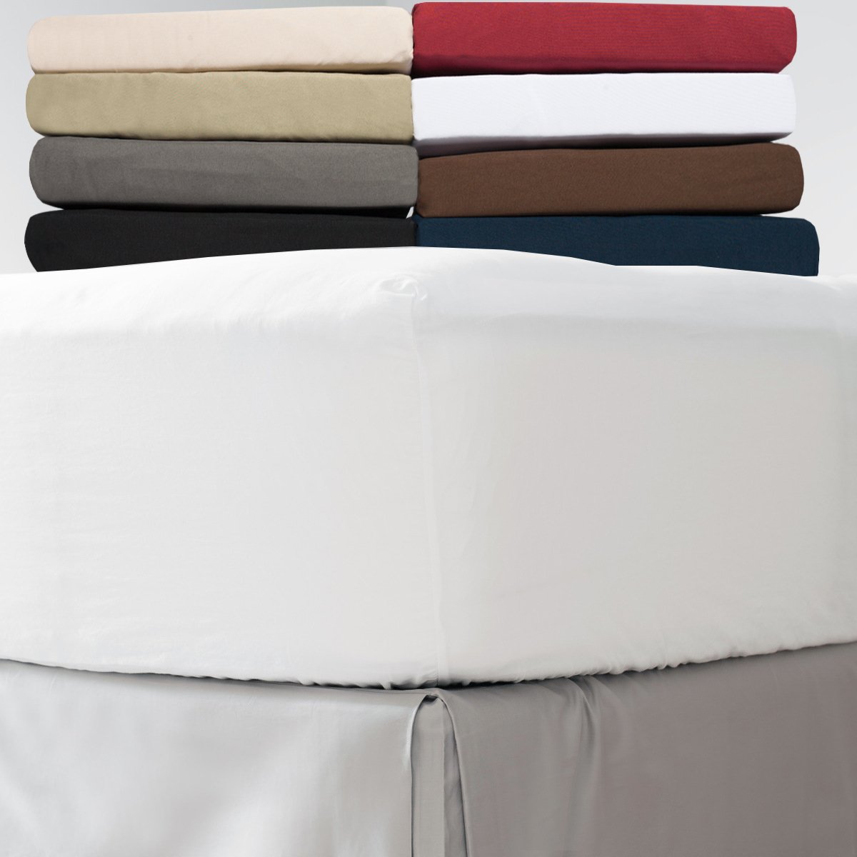 1500 Supreme Collection Luxury Deep Pocket Fitted Sheet - Queen Size Wrinkle Free Hypoallergenic Bedding - Light Blue - Perfect for Guest Rooms, Master Bedrooms & Airbnb Rentals