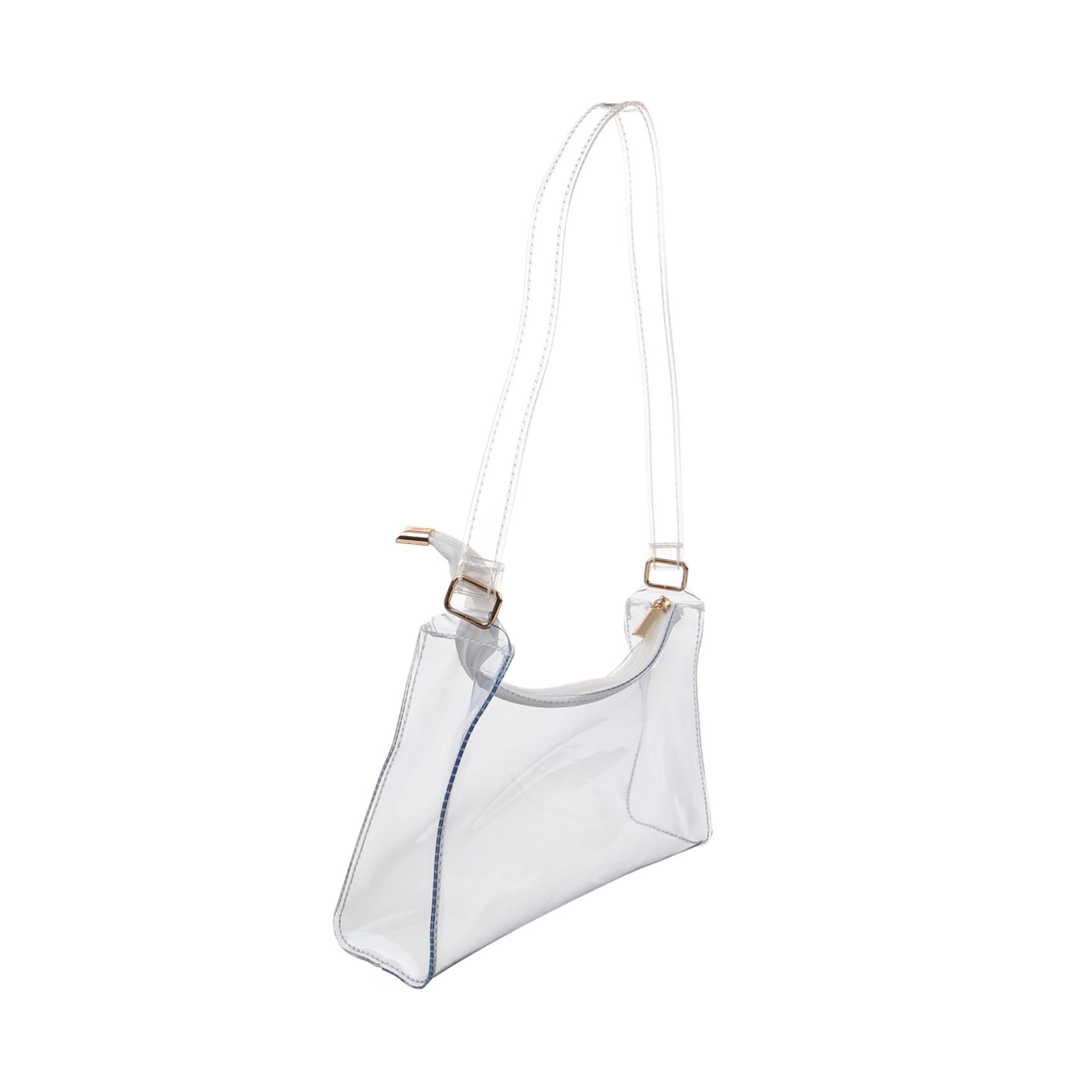 BESPORTBLE Clear Transparent Shoulder Bag for Women - PVC Stadium Approved Concert Purse & Wallet - Perfect for Concerts, Festivals, Travel and Security Checkpoints