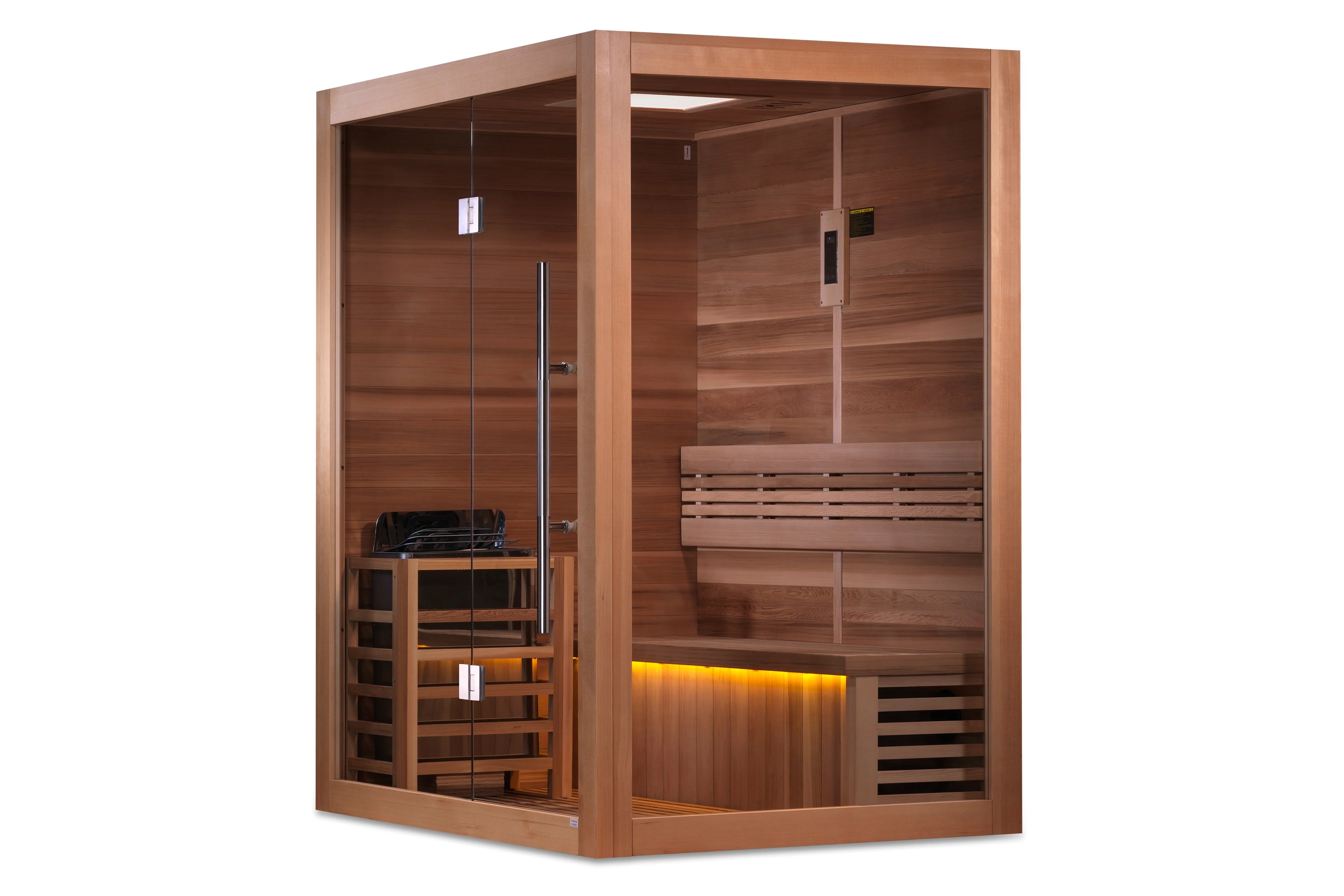 Golden Designs Hanko Edition 2 3-Person Indoor Traditional Sauna - Relaxation & Detox for Home Spa Experience