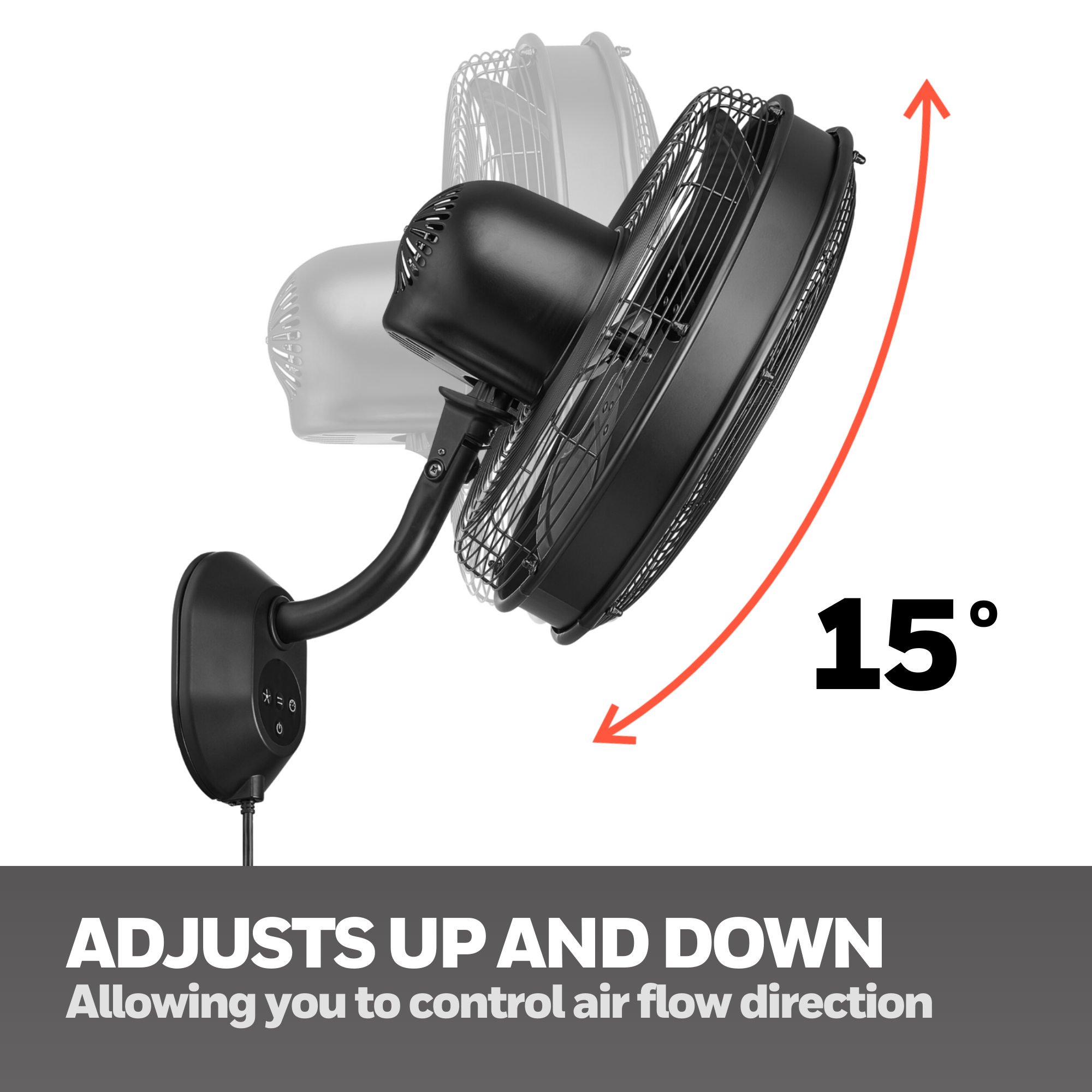 Honeywell Indoor Outdoor Wall Mount Fan with Remote Control - Quiet Cooling for Bedroom, Living Room, Patio & Office