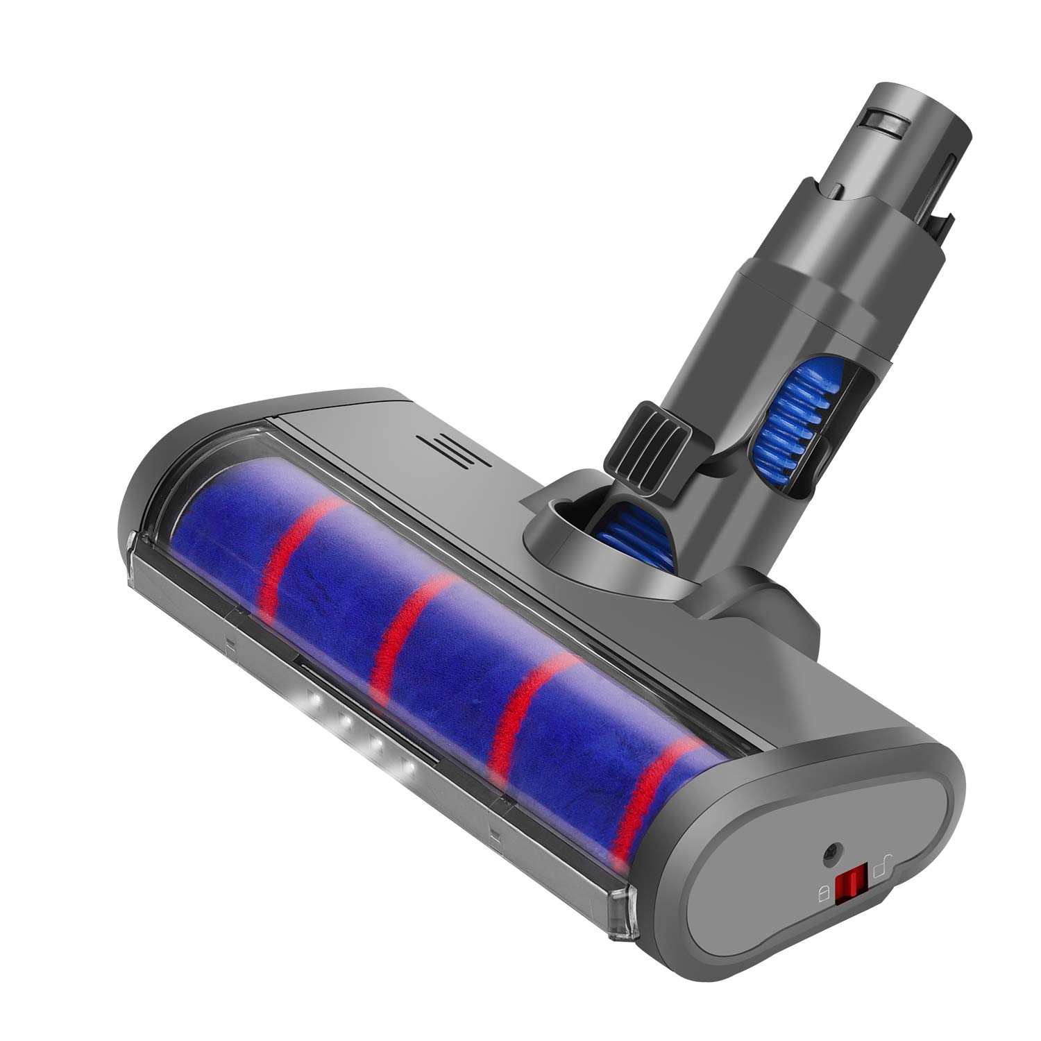 FUNTECK Soft Roller for Dyson V6/DC58-74 - LED Headlights for Pet Hair Cleaning