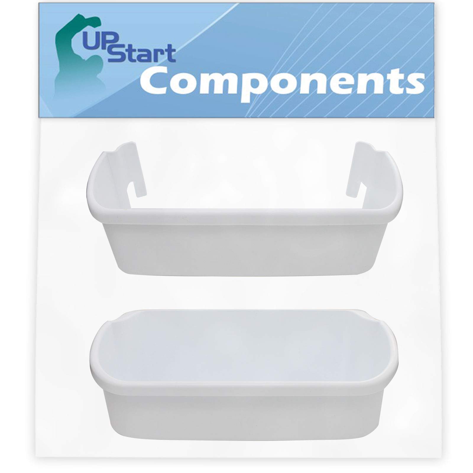UpStart Components Refrigerator Freezer Door Bin Side Shelf Replacement (240351601 & 240356401) - Compatible with Frigidaire FFHS2622MBA Refrigerator - Durable Storage Solution for Fruits, Beverages & Condiments