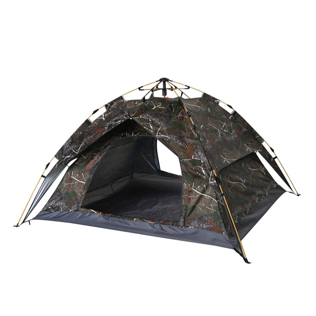 3-4 Person Waterproof Camping Tent - Double Layer Polyester Yurt with UV Protection & Camouflage Design for Outdoor Adventures, Hiking, and Backpacking | Perfect for Family Camping Trips and Wilderness Exploration