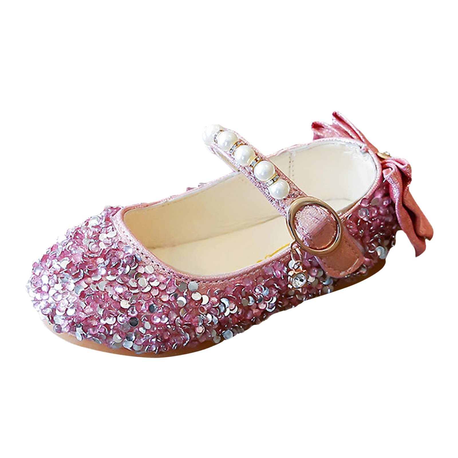 **Crystal Bling Baby Water Shoes for Girls - Princess Sandals with Bowknot & Pearls - Non-Slip Infant Sneakers for Beach, Pool, Dance, and Play**