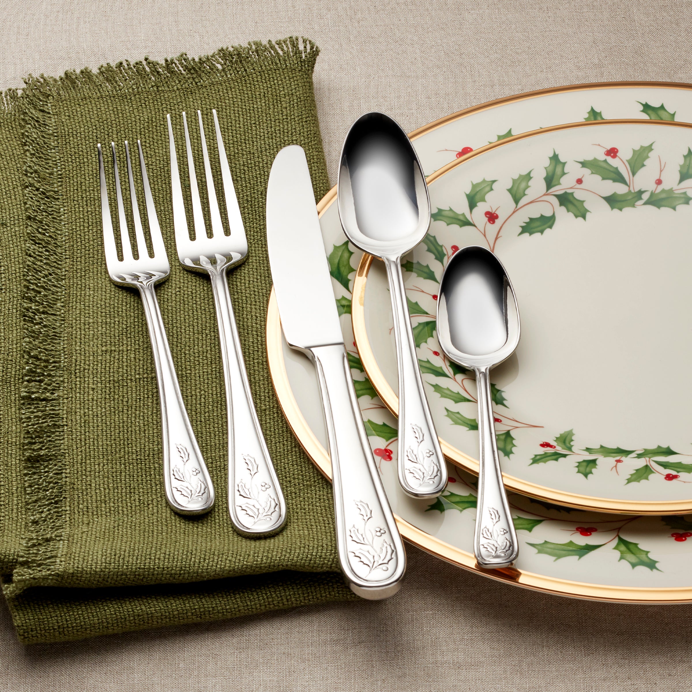 65-Piece Stainless Steel Flatware Set for 12 - Elegant Silverware Cutlery Set for Holiday Dinners, Parties & Everyday Use